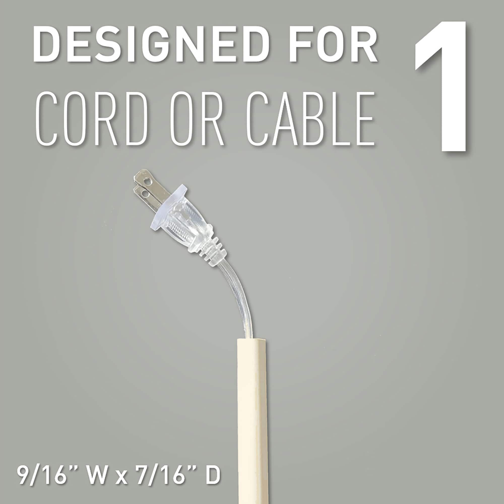 Legrand CordMate 5-ft x 0.56-in PVC White Straight Channel Cord