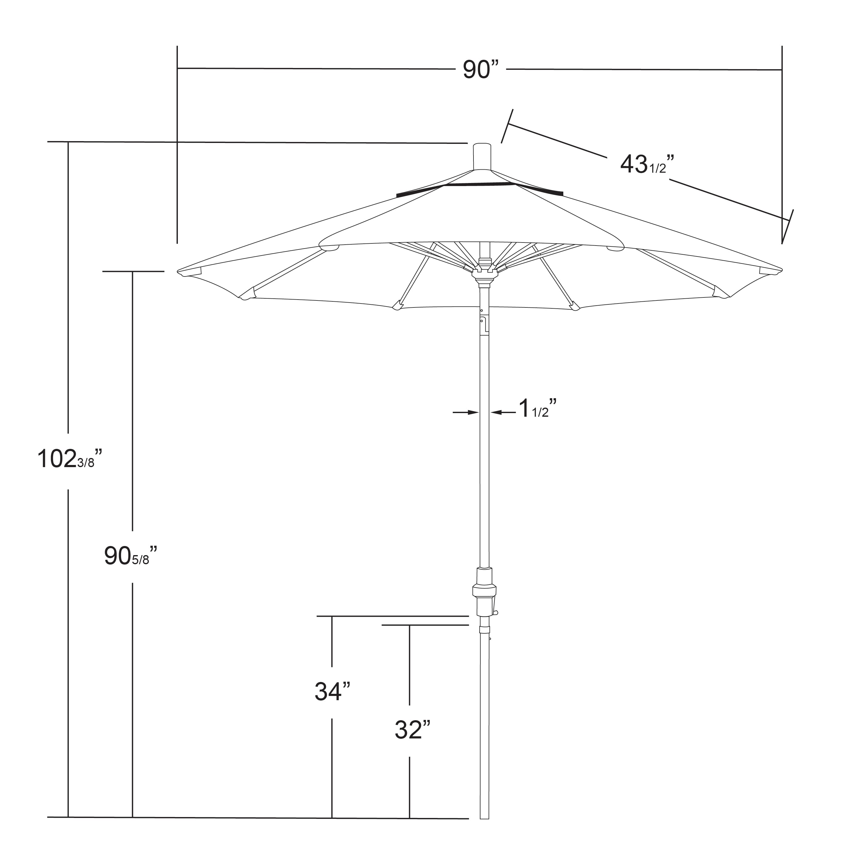 California Umbrella GSCUF758010-48032 Umbrellas-2 - View #9