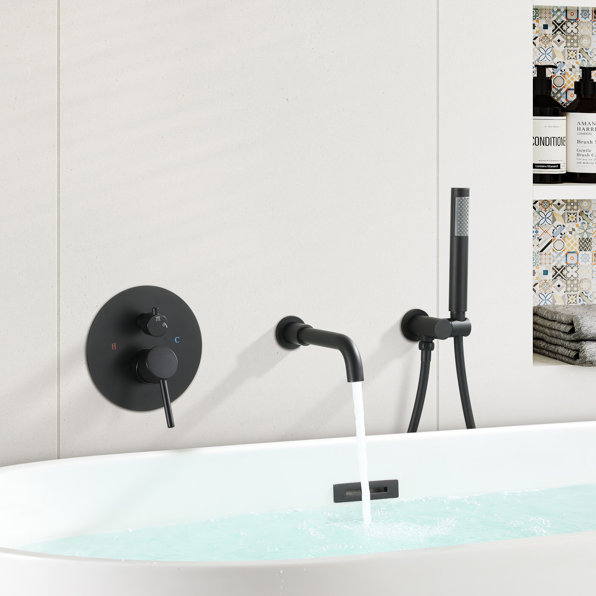 Luxe Matt Black Toilet Roll Holder - LUSSO