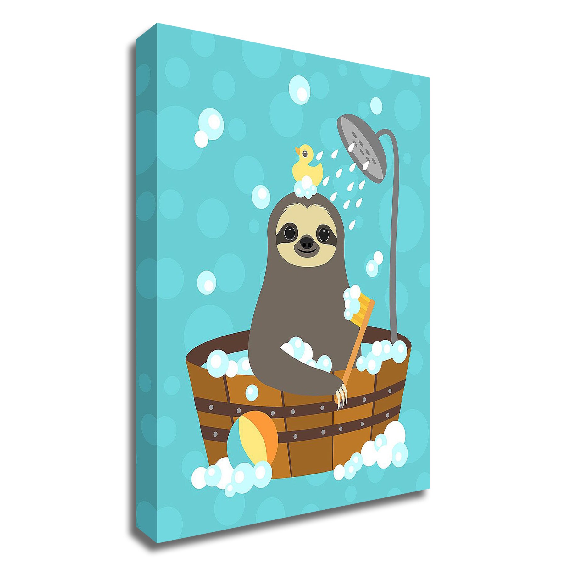 Tangletown Fine Art 8L820DC-1722 Bathing Sloth Nancy Lee 22-in H x 17-in W Animals Print on Canvas