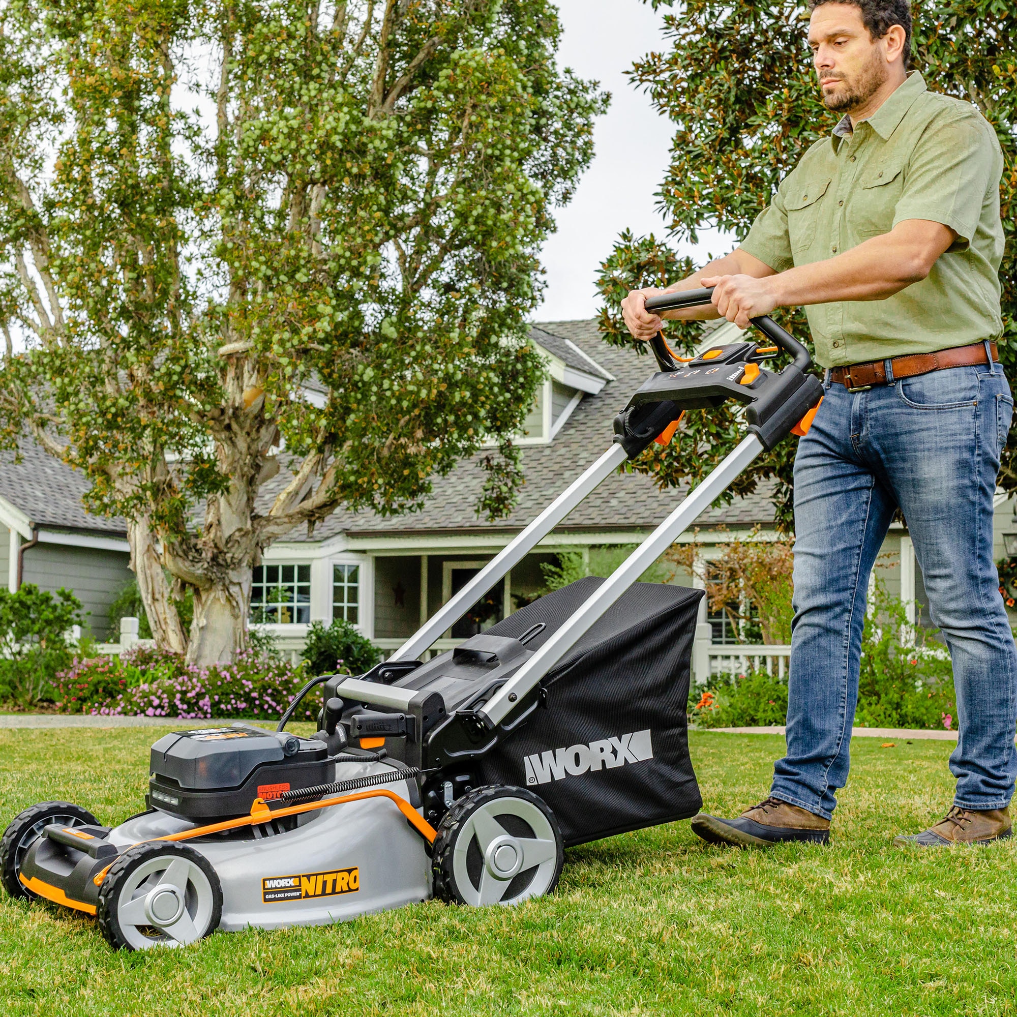 Nitro 40-Volt (2x20) Cordless Self-Propelled 3-In-1 Lawn Mower, Brushless  Motor, 20-In. Deck