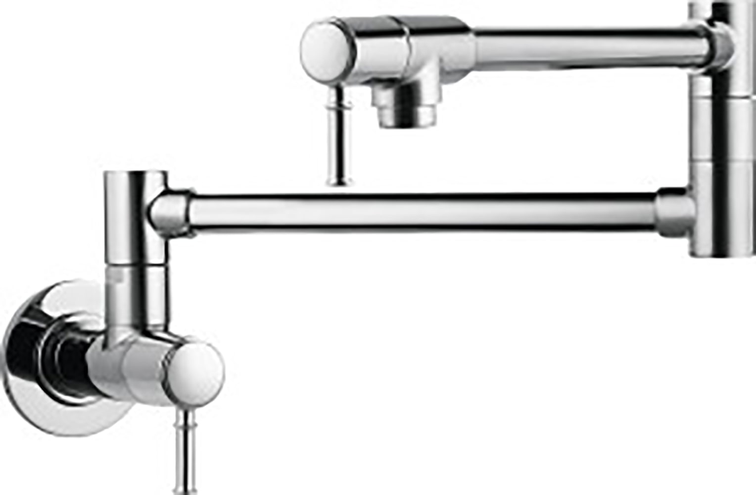 HG Kitchen Chrome 2-handle Wall-mount Pot Filler Kitchen Faucet | - Hansgrohe 04218000