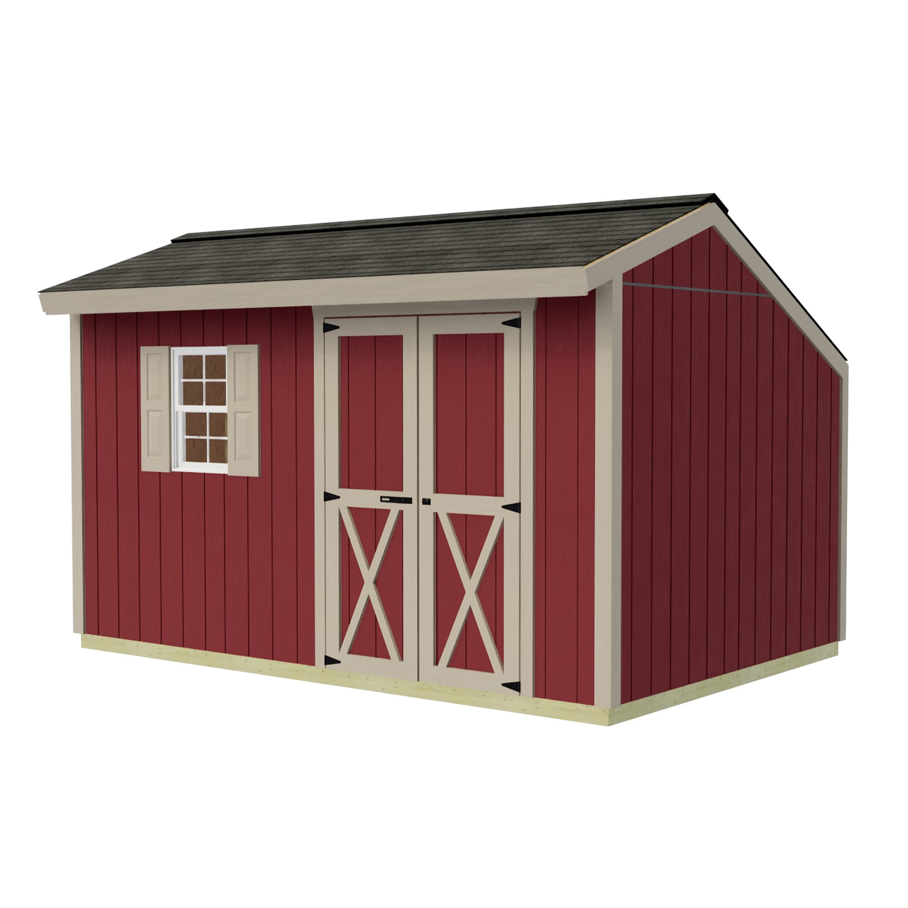 Best Barns ASPEN812 Sophisticated Salt Box 8-ft x 12-ft Saltbox Style Wood Outdoor Storage Shed with 1 Doors