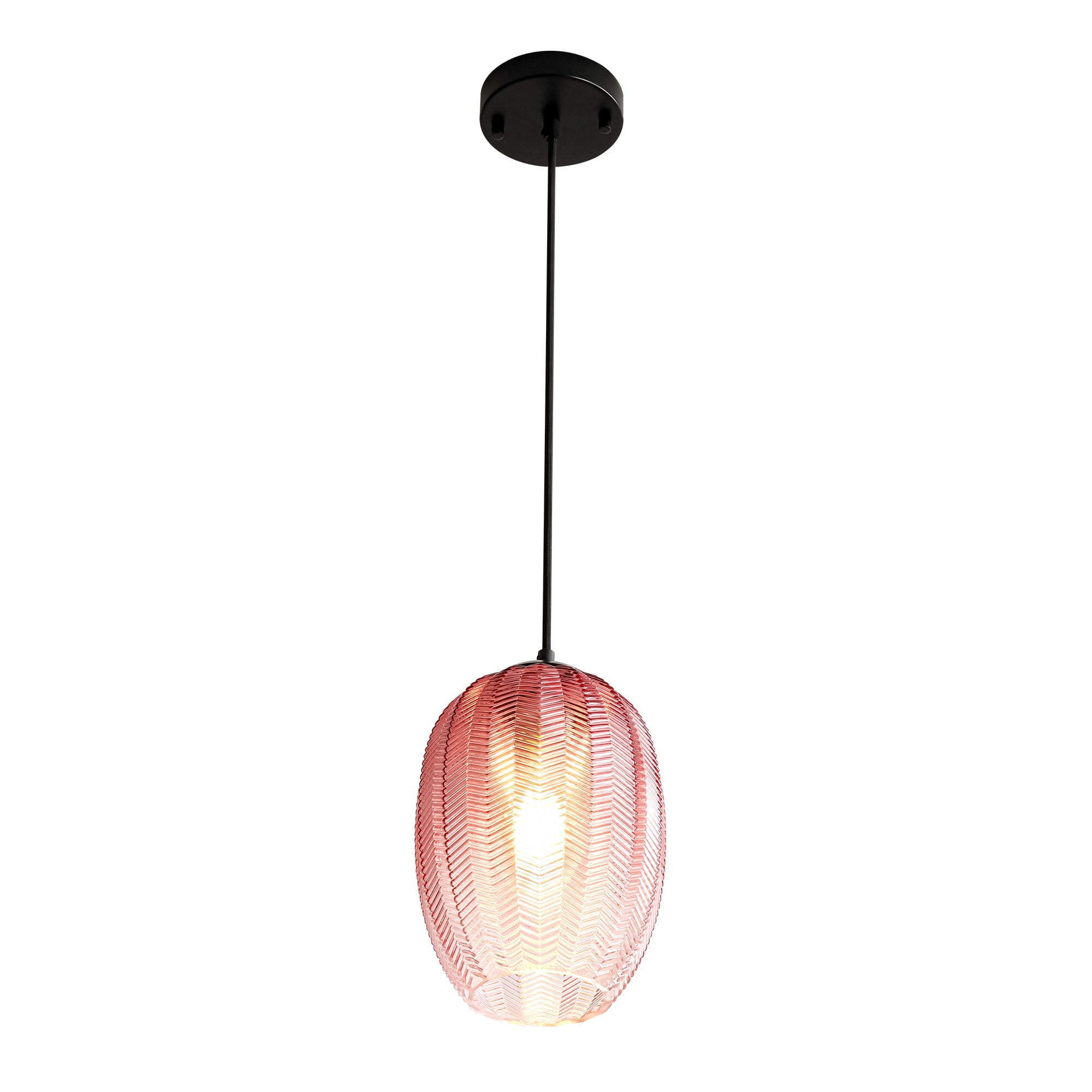 Ozma Orange Aluminum Dome Pendant Light with Adjustable Cord