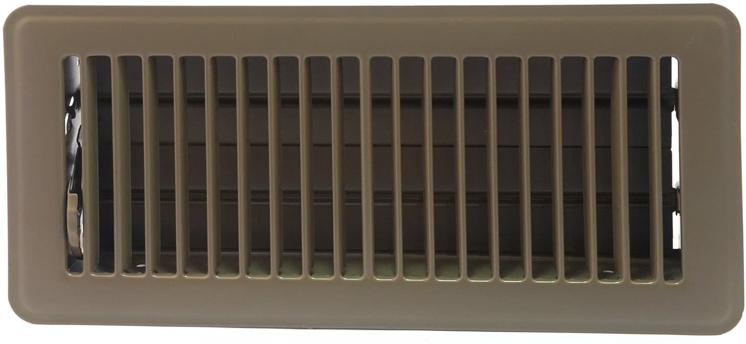 RELIABILT ABFRBR410 4-in x 10-in 2-way Steel Brown Floor Register
