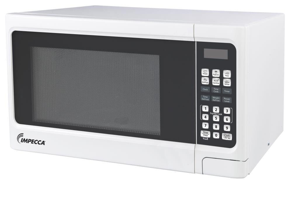 Impecca 1 Cu Ft 1100 Watt Countertop, Hamilton Beach White Countertop Microwave