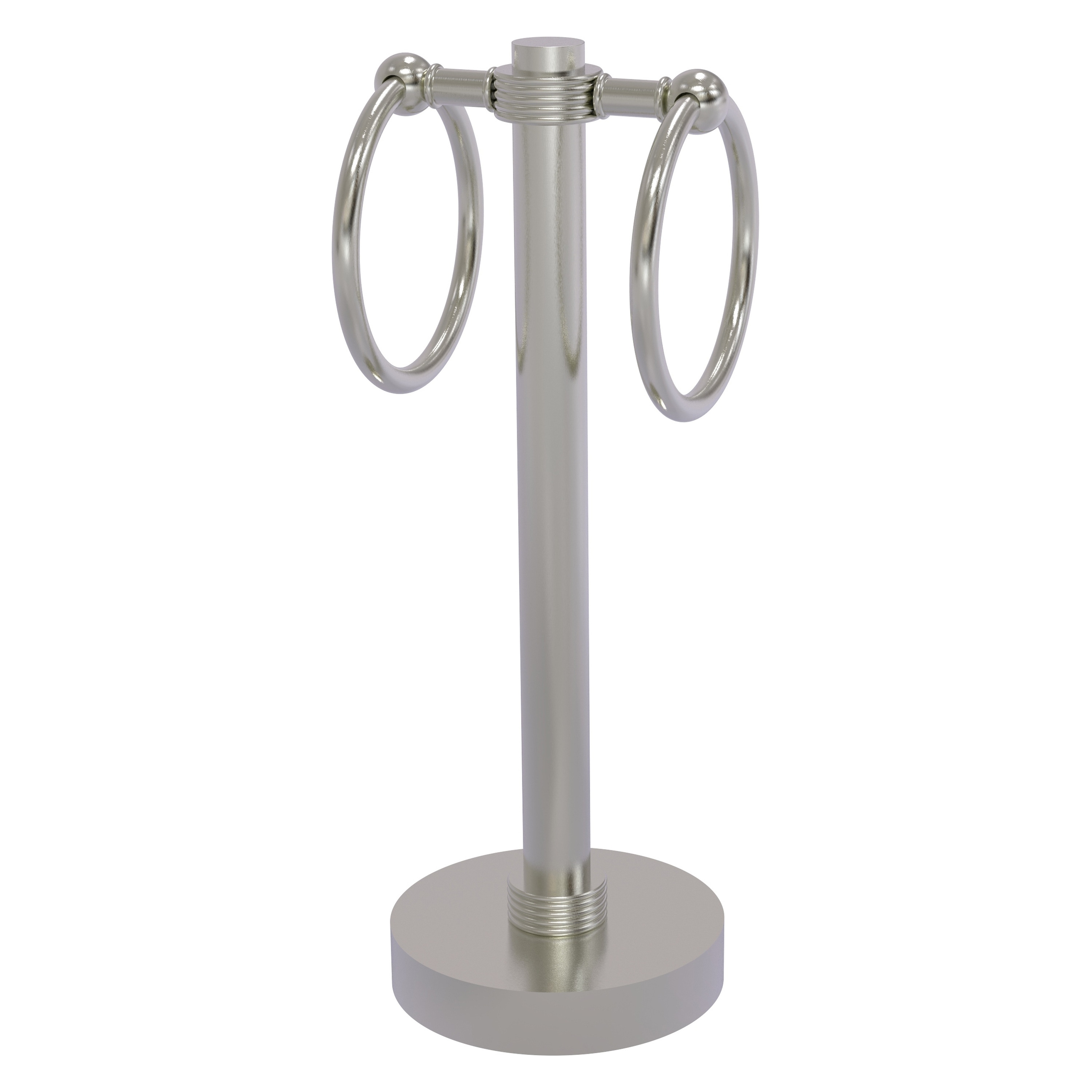 Allied Brass 953G-SN Satin Nickel Freestanding countertop Double Towel Ring