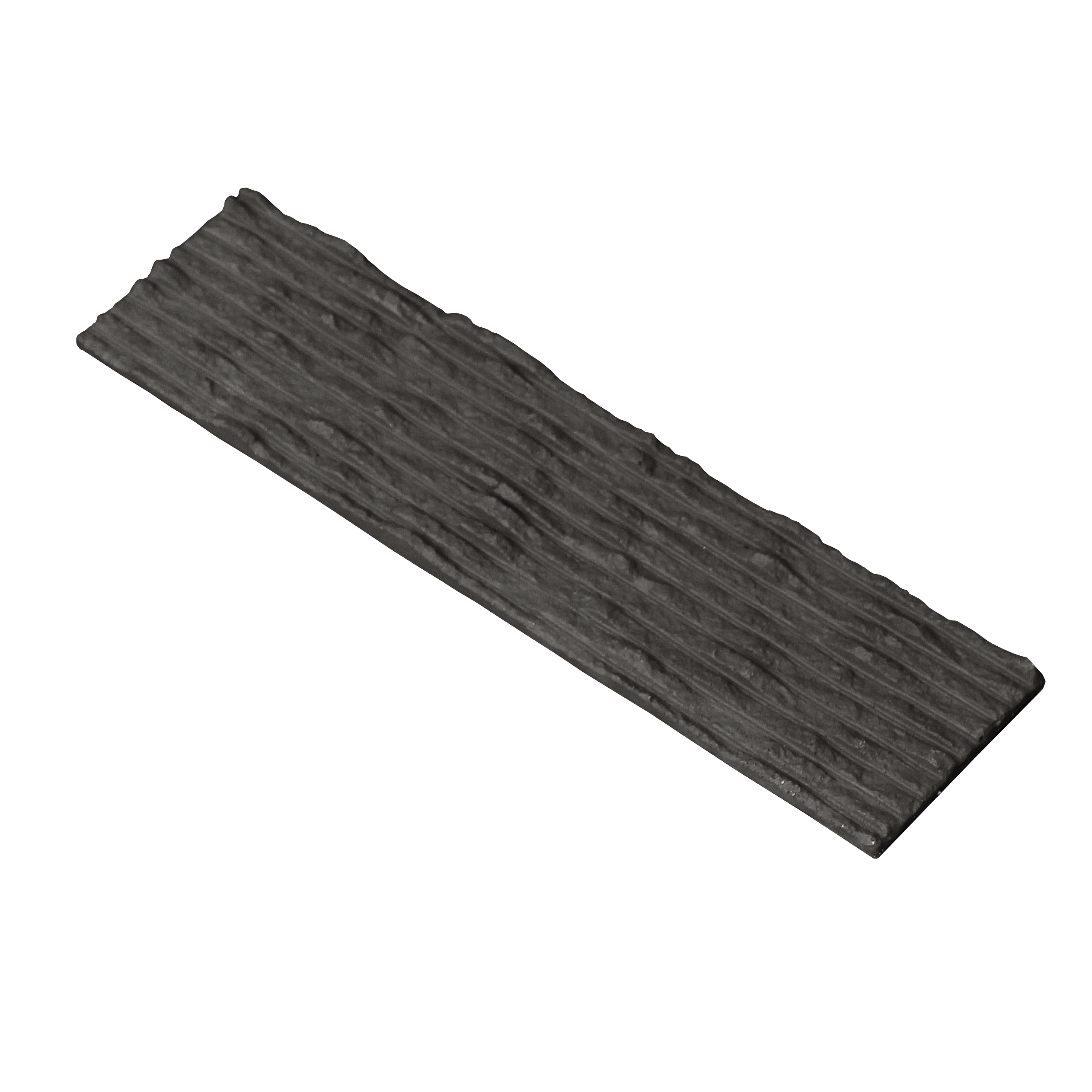 LuxySplash LS0411 Annetta Charcoal Gray 3-in x 12-in Sealed Natural Stone Subway Mosaic Wall Tile (3-sq. ft/ Carton)
