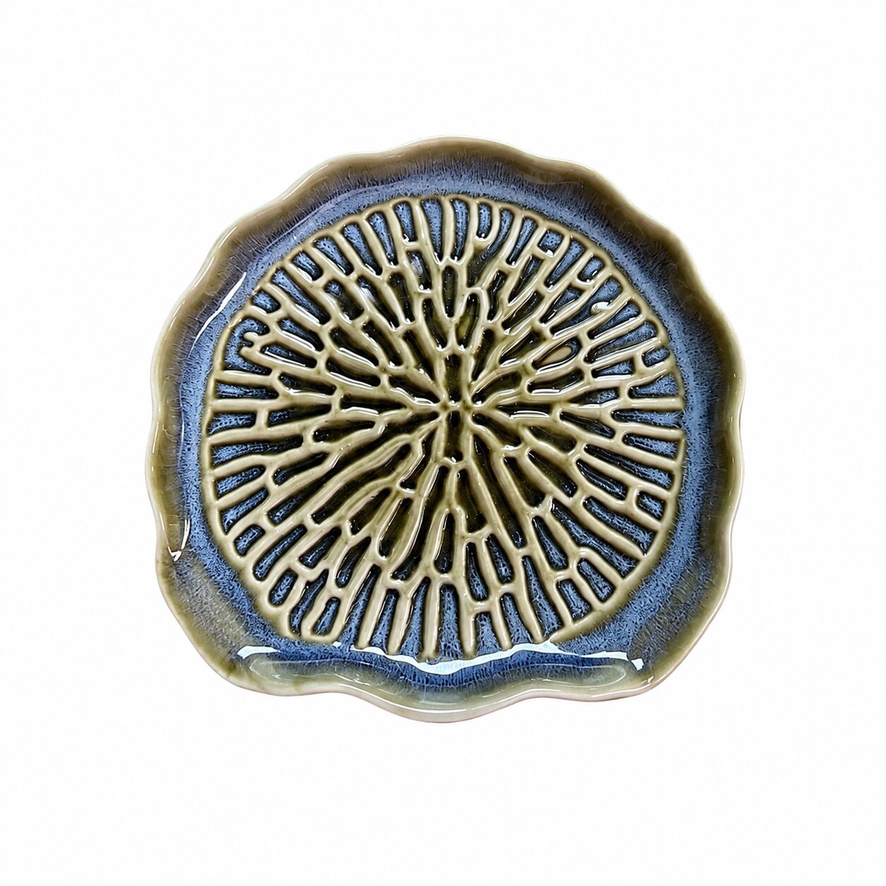 Aoibox  Ceramic Double Spoon Rest for Stove Top and Counter Handcrafted Ladle Holder Large Capacity Trivet Set