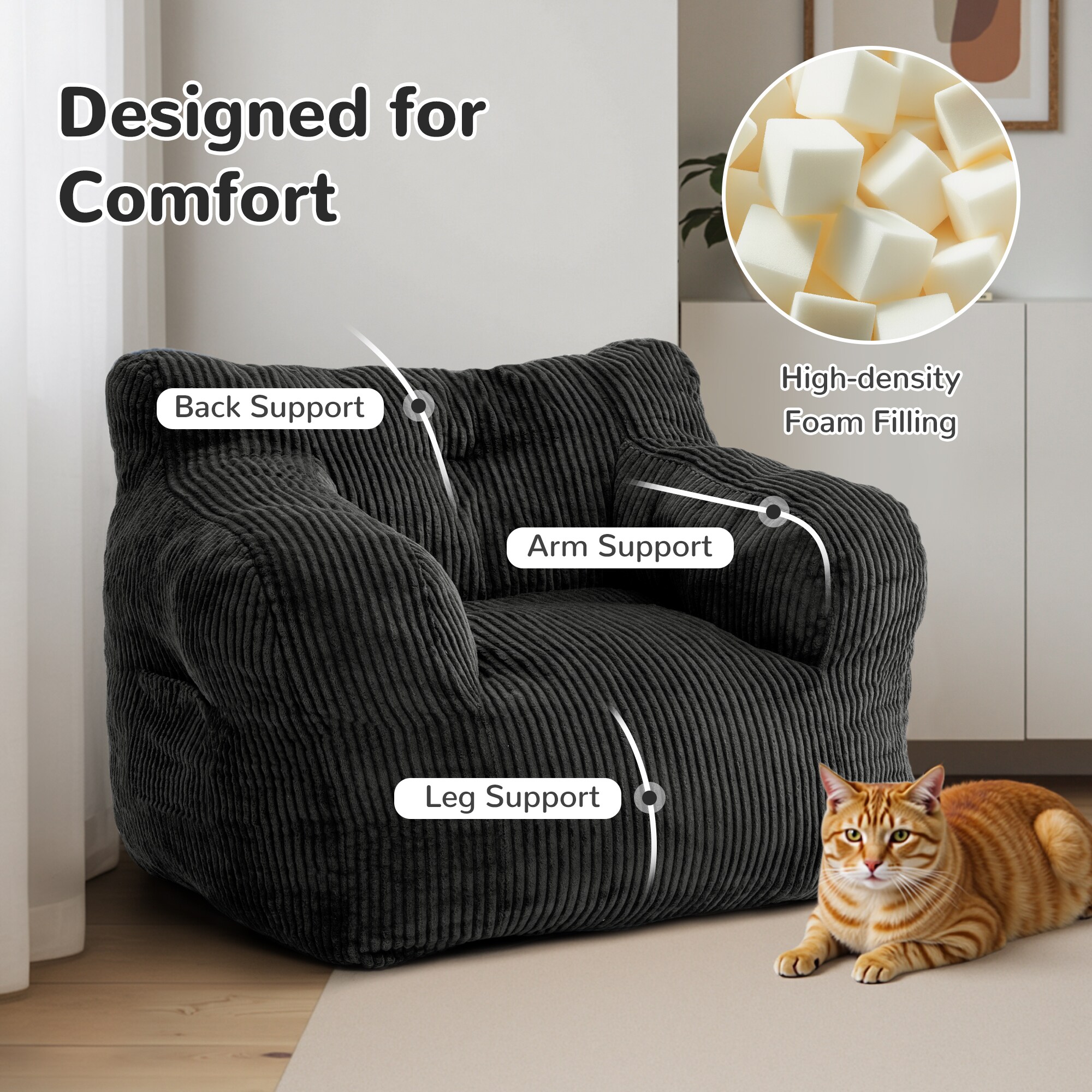 PamaPic BBC-H-ML1 Bean-Bag-Chairs - View #4