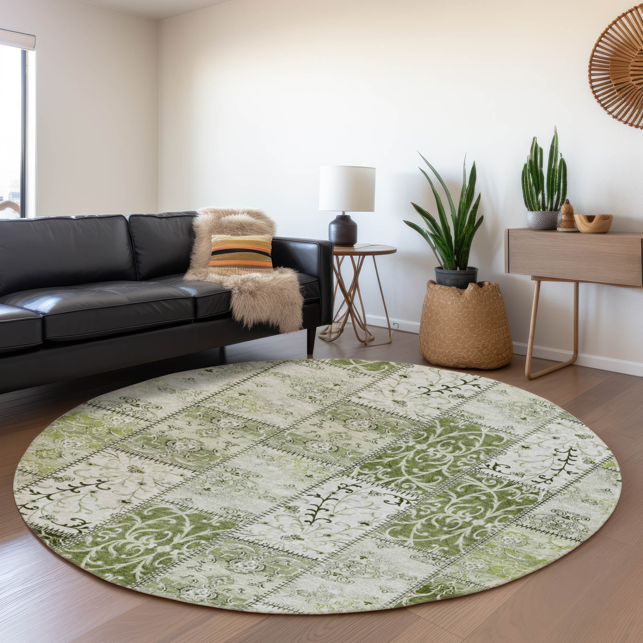 Addison Rugs AMF573PP9X12 Mayfield AMF573PP 9 x 12 (ft) Loomed Polyester Purple Rectangular Indoor Geometric Machine washable Area rug