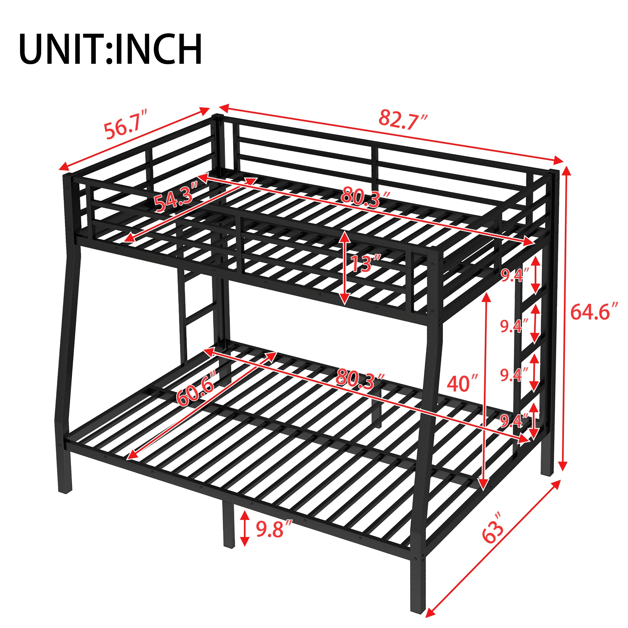 Bellemave Z00238BMFXLQ Bunk-Beds - View #4