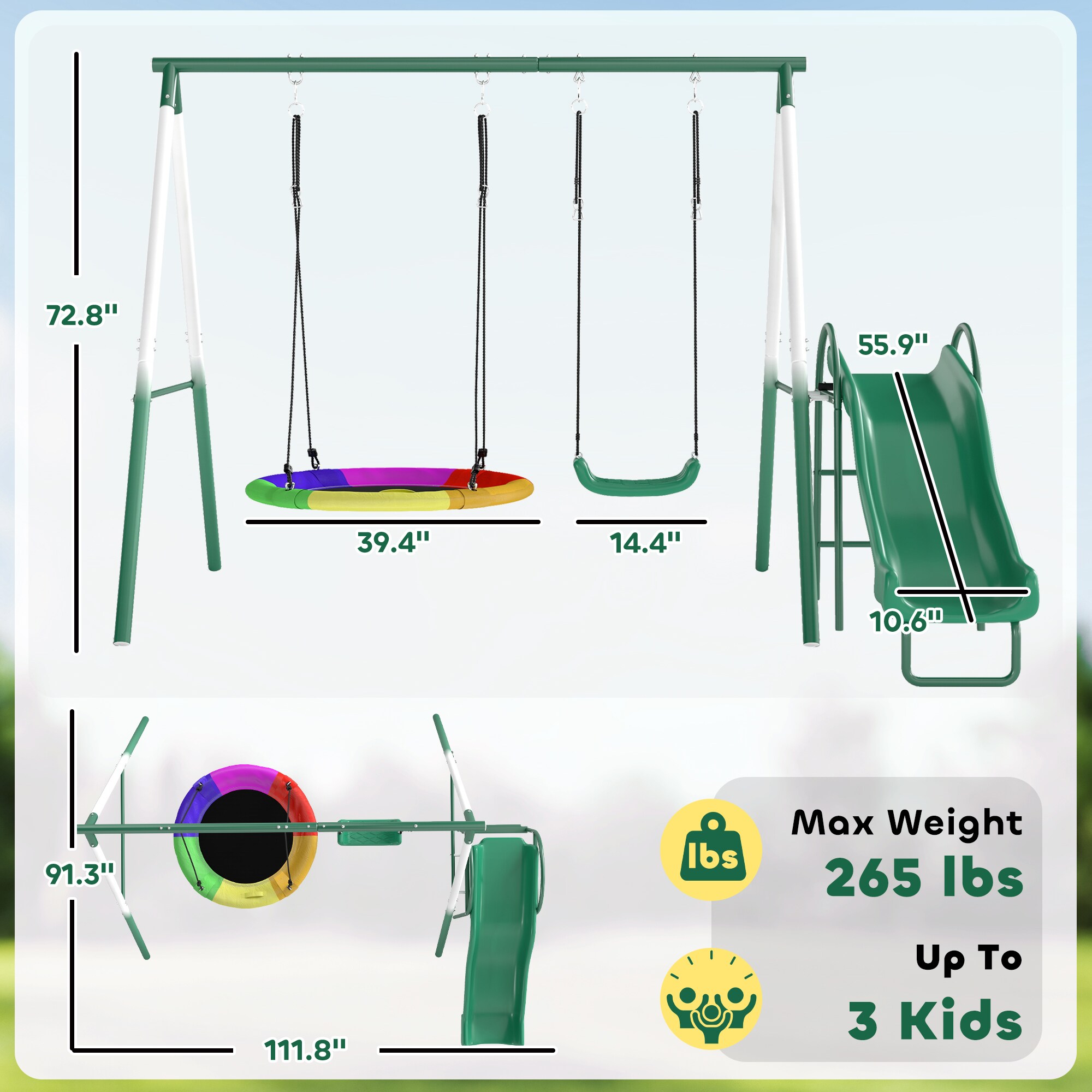 Huluwat XS-1P439148 Playset-Swings - View #7