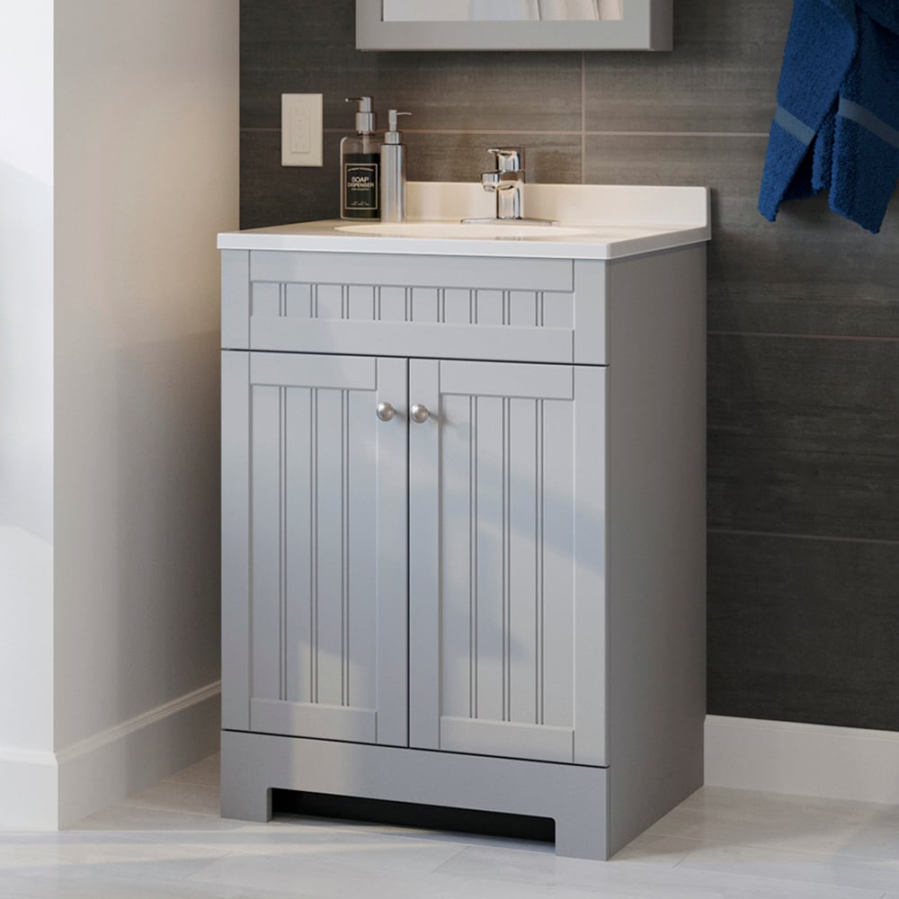 Style Selections Ellenbee 24-in Gray Single Sink Bathroom