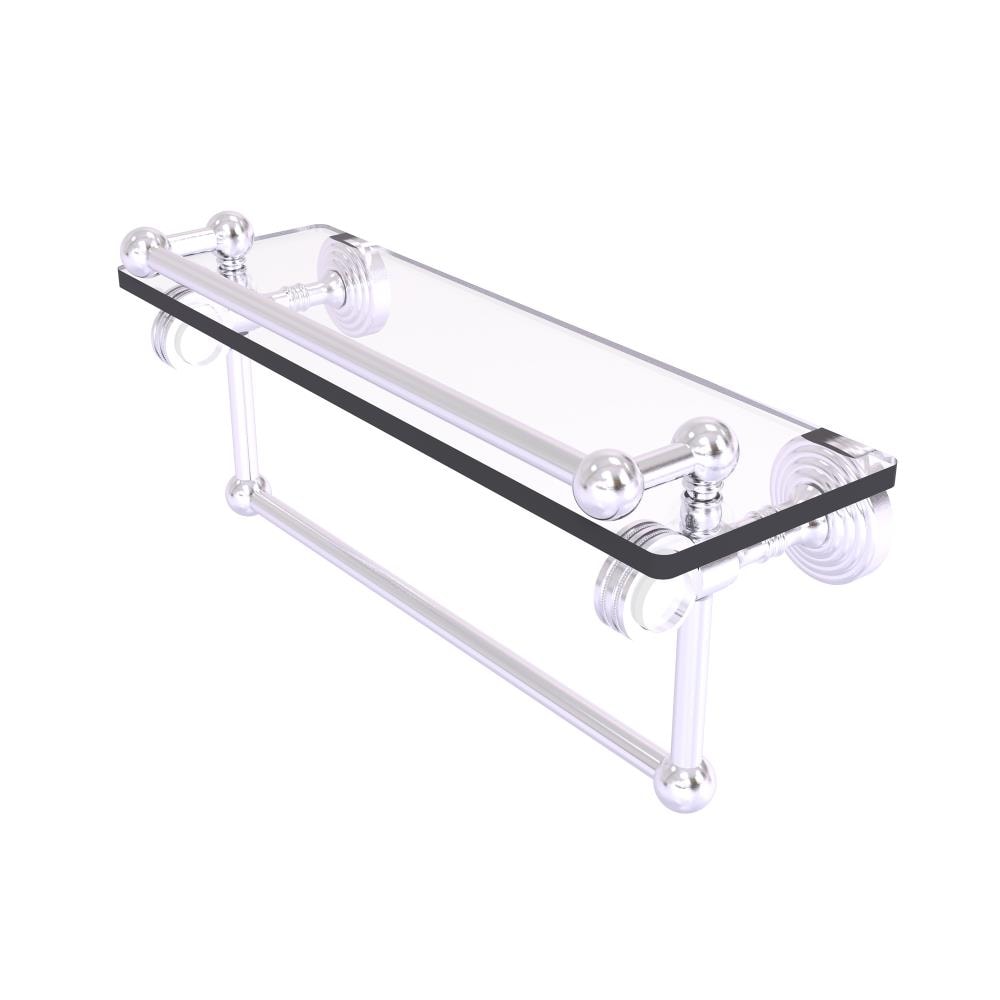 Allied Brass PG-1TBD-16-GAL-SCH Pacific Grove Satin Chrome Wall mount Bathroom Shelf ( 16-in x 6.8-in x 5-in )