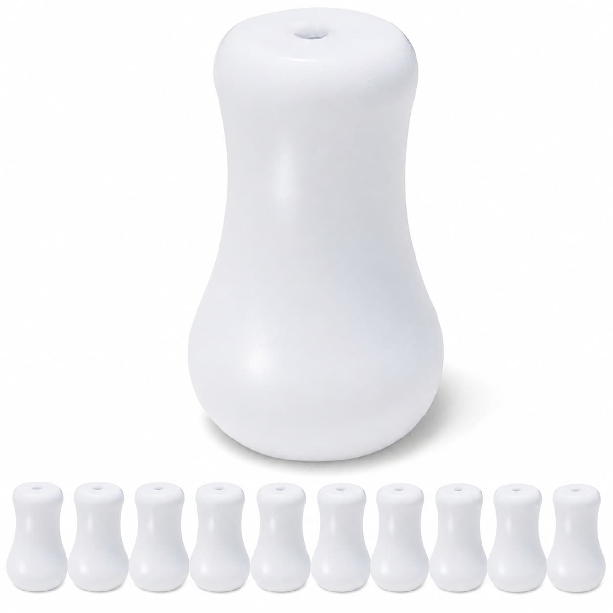 Aoibox  10 Pack White Plastic Cord Tassel Pull Knobs for Blinds and Shades 1 26 x 0 75 in