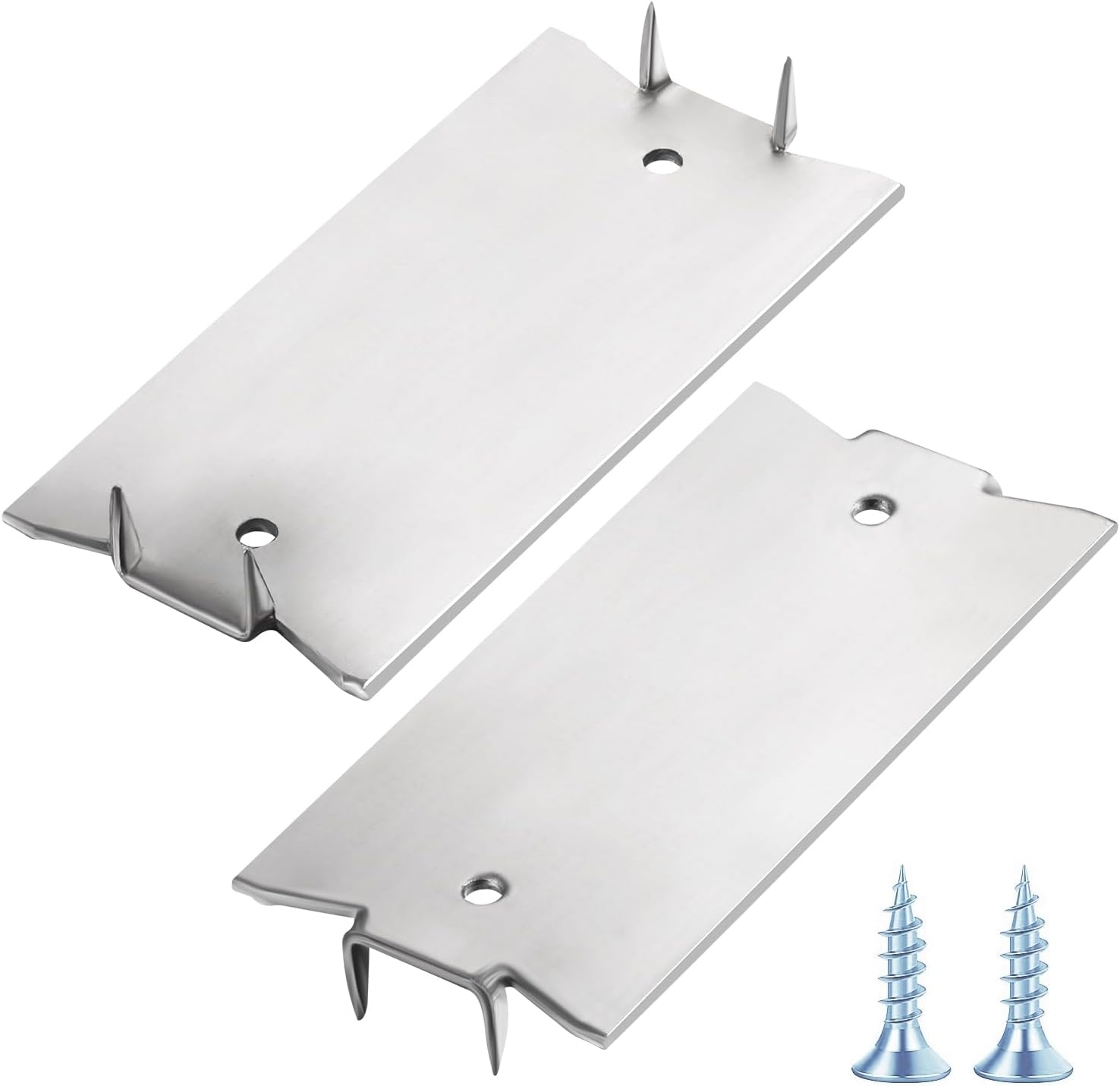Wensilon Wensilo 30 pcs Stainless Steel 304 6 Gauge Anti Nail Protection Plate Shield Stainless Steel Nail Plate for Wood Studs Steel Cable Wire Protector Plate with Sharp Pointed Prongs #B0D475XG33