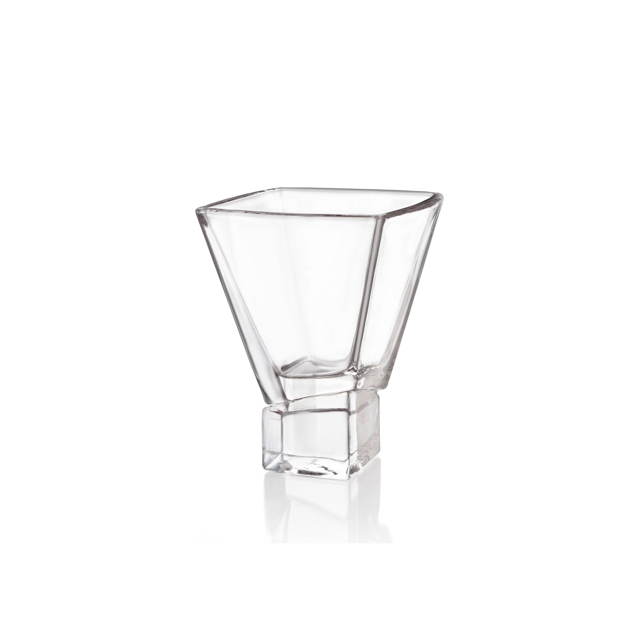 JoyJolt Carre 10-fl oz Glass Clear Cup Set of: 4 in the Drinkware