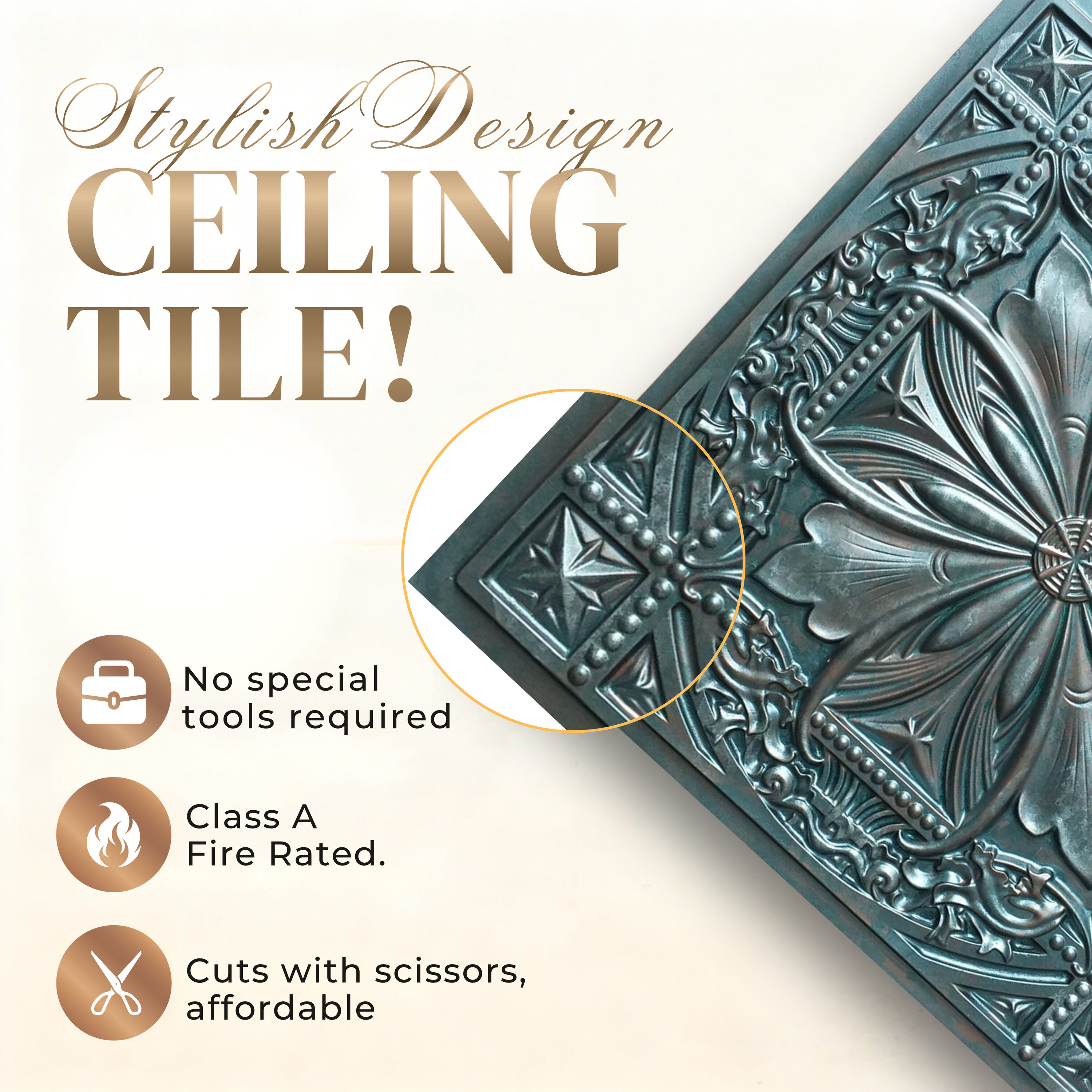 From Plain to Beautiful in Hours DCT10PA-24X24-10 Ceiling-Tile - View #6