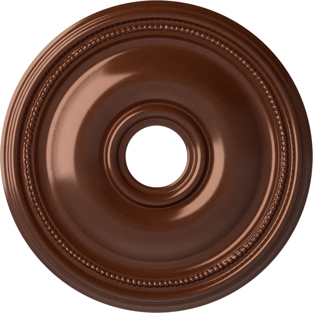 Ekena Millwork CM18BRCPS Bradford 18.125-in W x 18.125-in L Painted Copper Penny Polyurethane Whole Ceiling Medallion