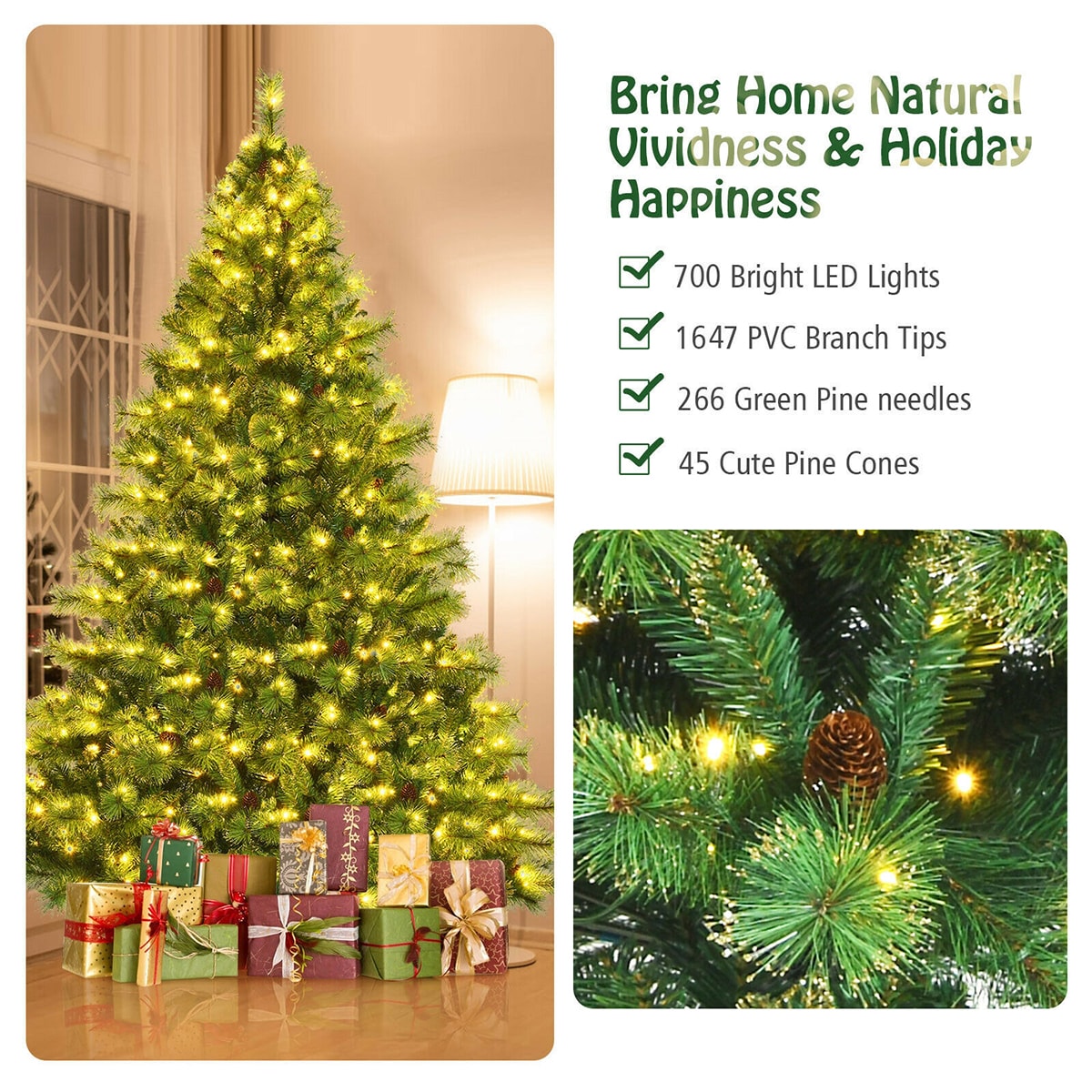 WELLFOR CM-HJY-23499US Artificial-Christmas-Trees - View #5