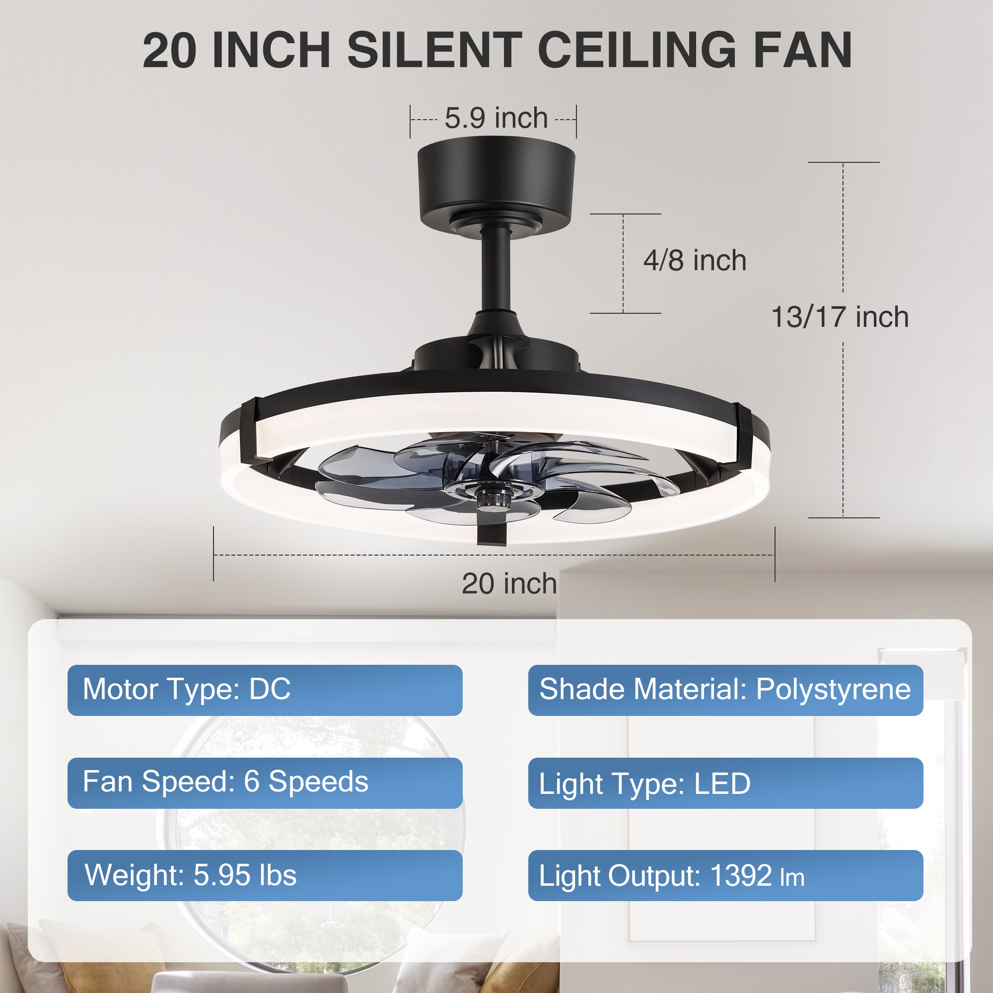Breezary 33055-WH Ceiling-Fans - View #10
