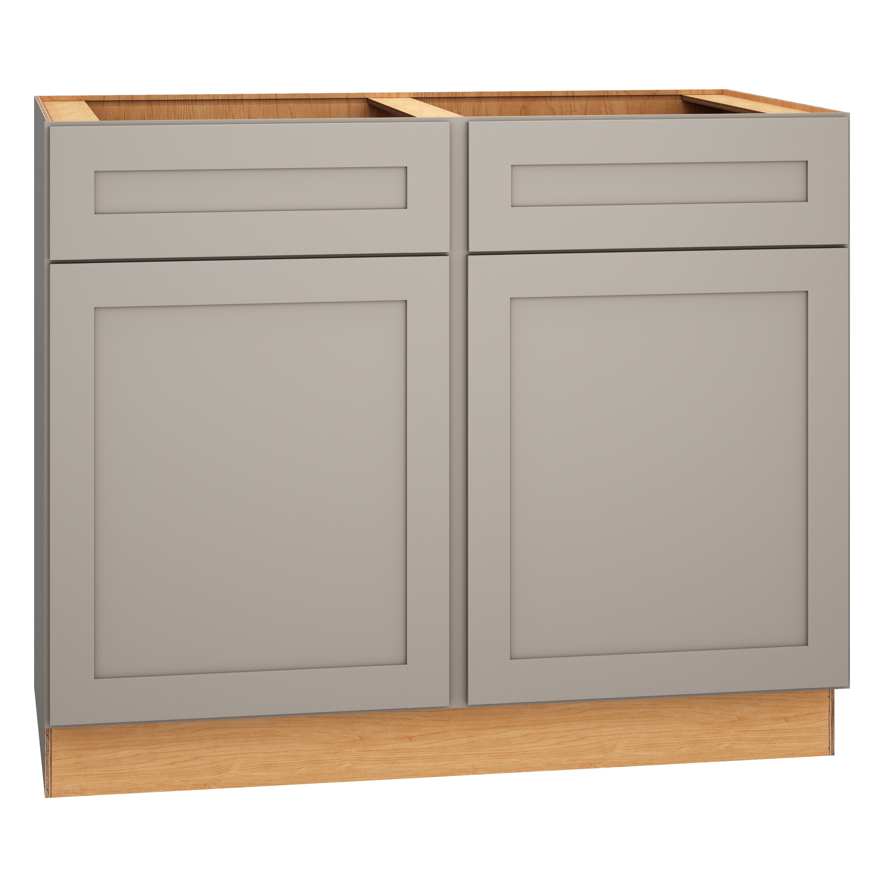 Diamond Express Jamestown 42-in W x 34.5-in H x 24-in D Moonstone Gray Sink Base Fully Assembled Plywood Cabinet (Recessed Panel Shaker Style)