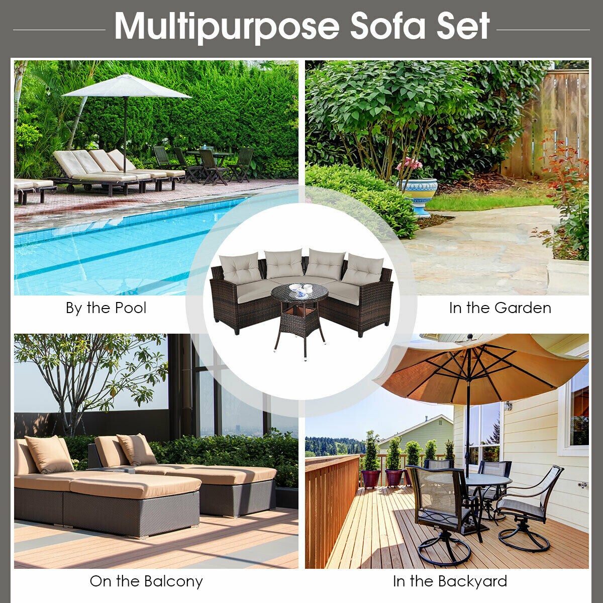 Forclover HYFE-68655ABN Patio-Conversation-Sets - View #9