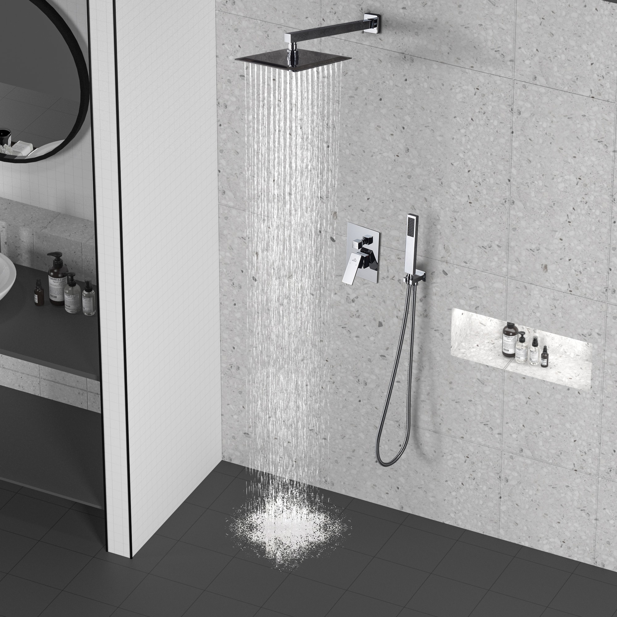 CASAINC M6066-A-10-CP Showerhead-Bar-Panels - View #3