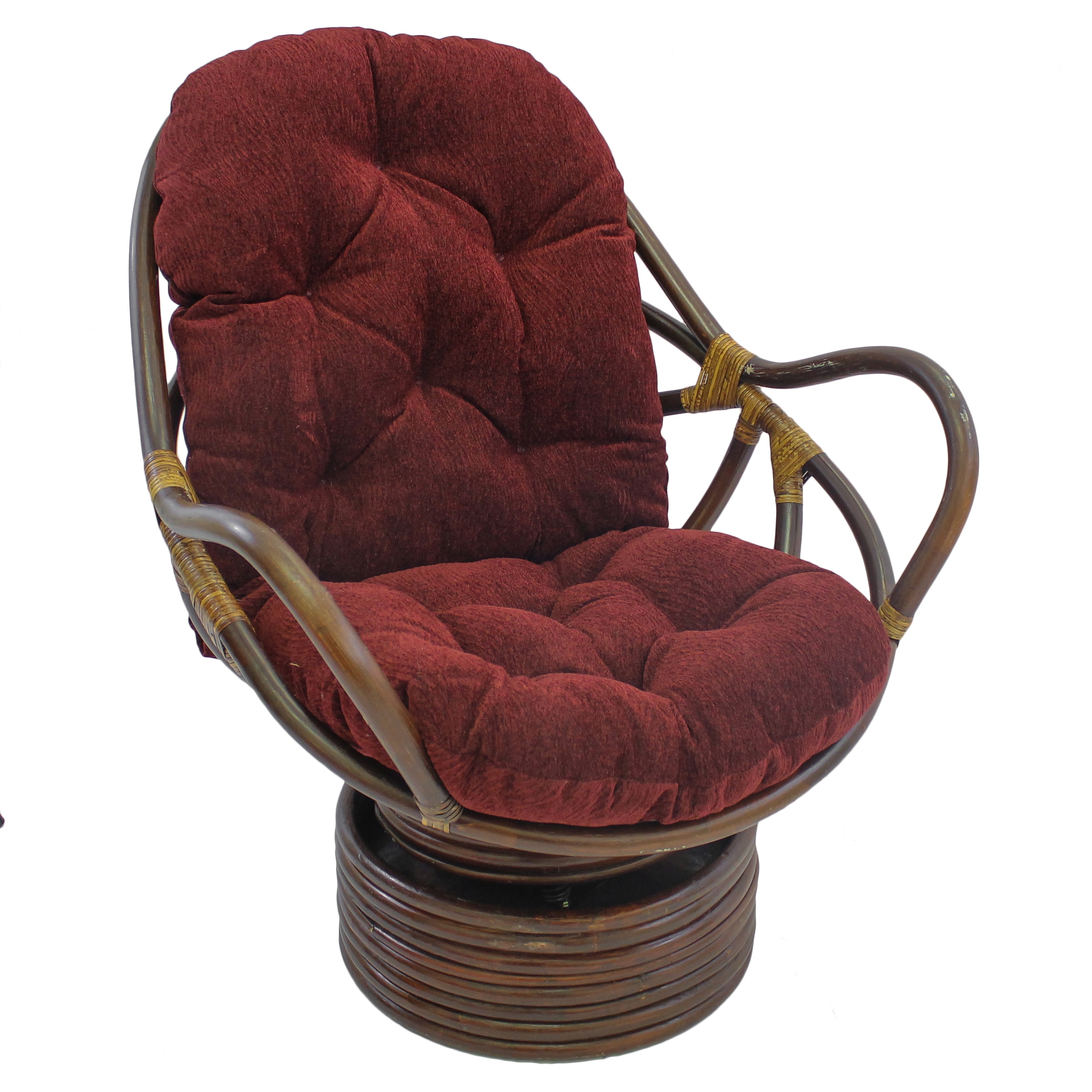 Blazing Needles 93310-JCH-08 Bordeaux Solid Chair Cushion