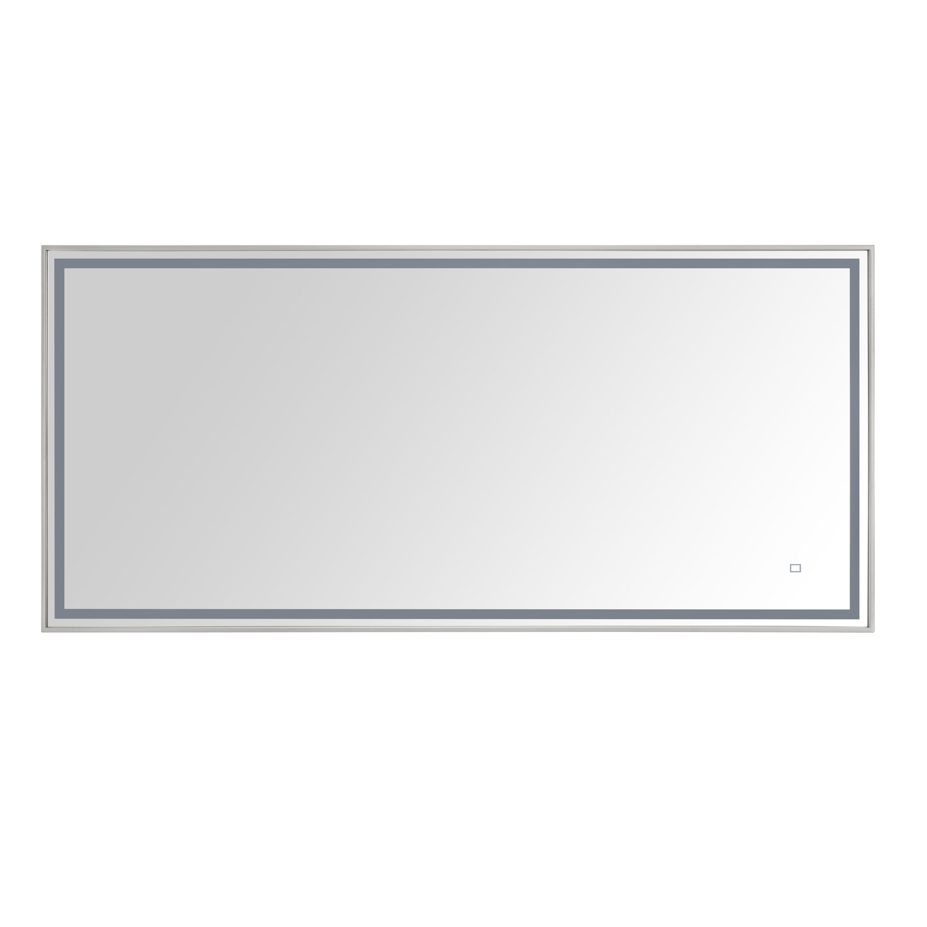 Rectangular Stainless Steel LED Bathroom Vanity Mirror