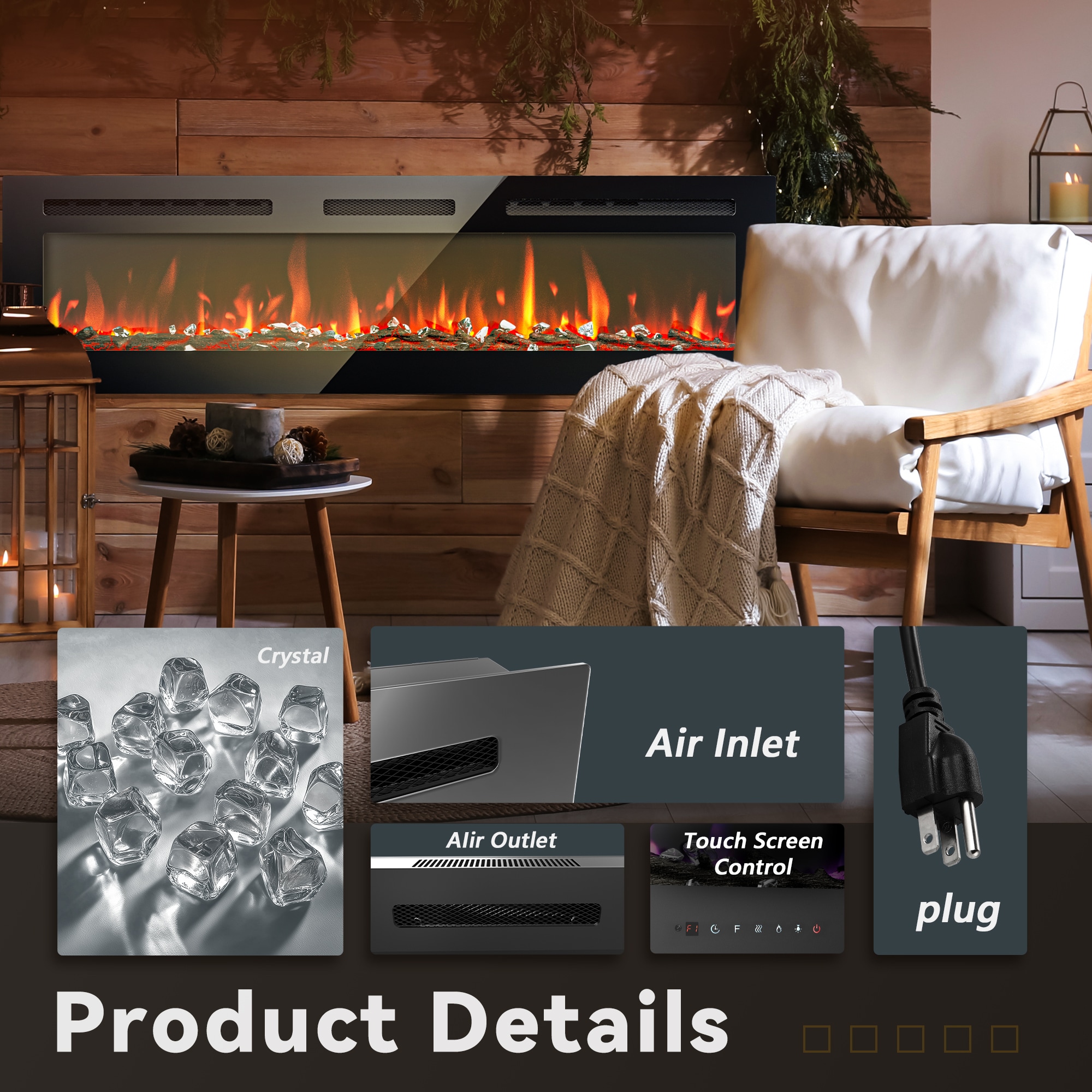 SIMZLIFE EFL-60-S-LWS Electric-Fireplaces - View #7