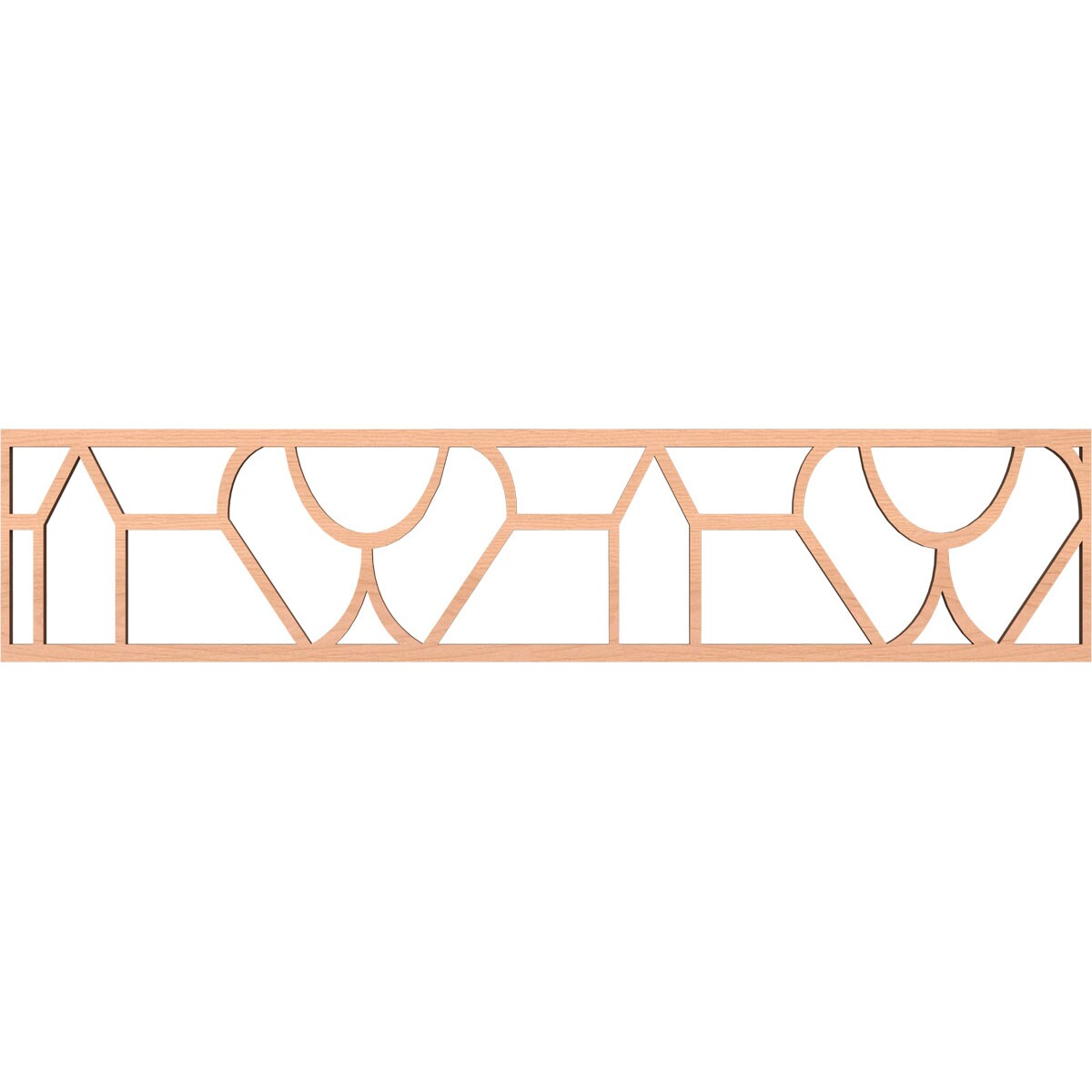 Ekena Millwork MLDB10X46WHIAL Whitechapel Fretwork Flat Trim 10-in x 3.9-ft Alder Brown Unfinished 2155937 Pierced Wall Panel Moulding