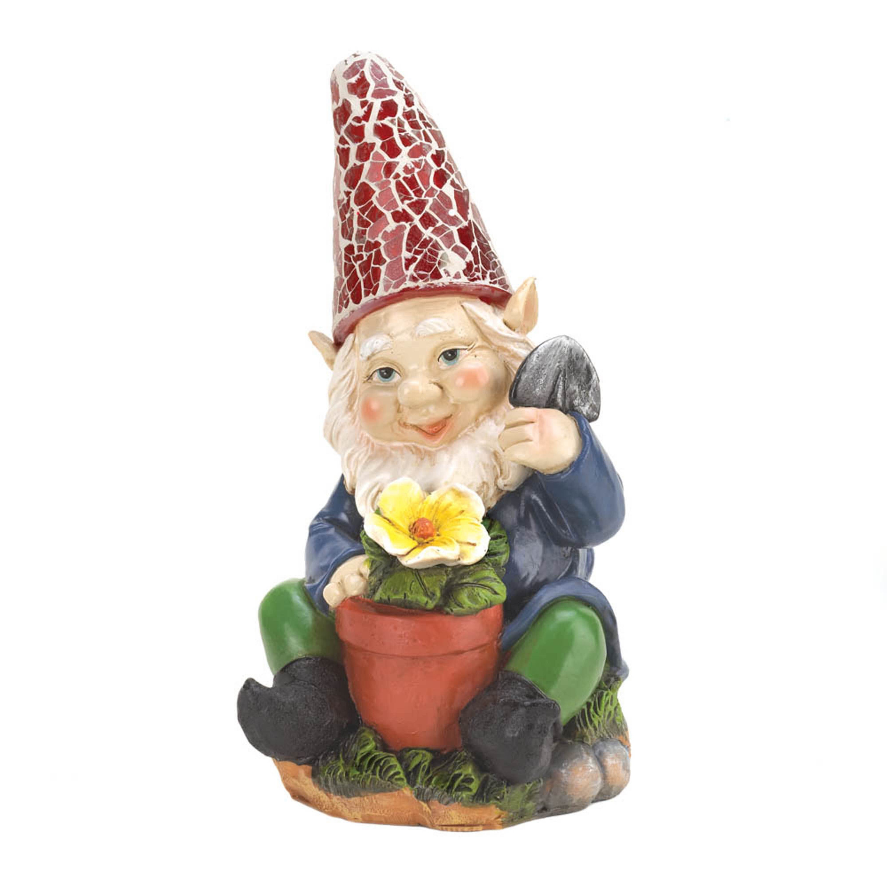 Zingz & Thingz 4504737V 7.25-Inches H x 3.5-Inches W Multiple colors/finishes Gnome Garden Statue