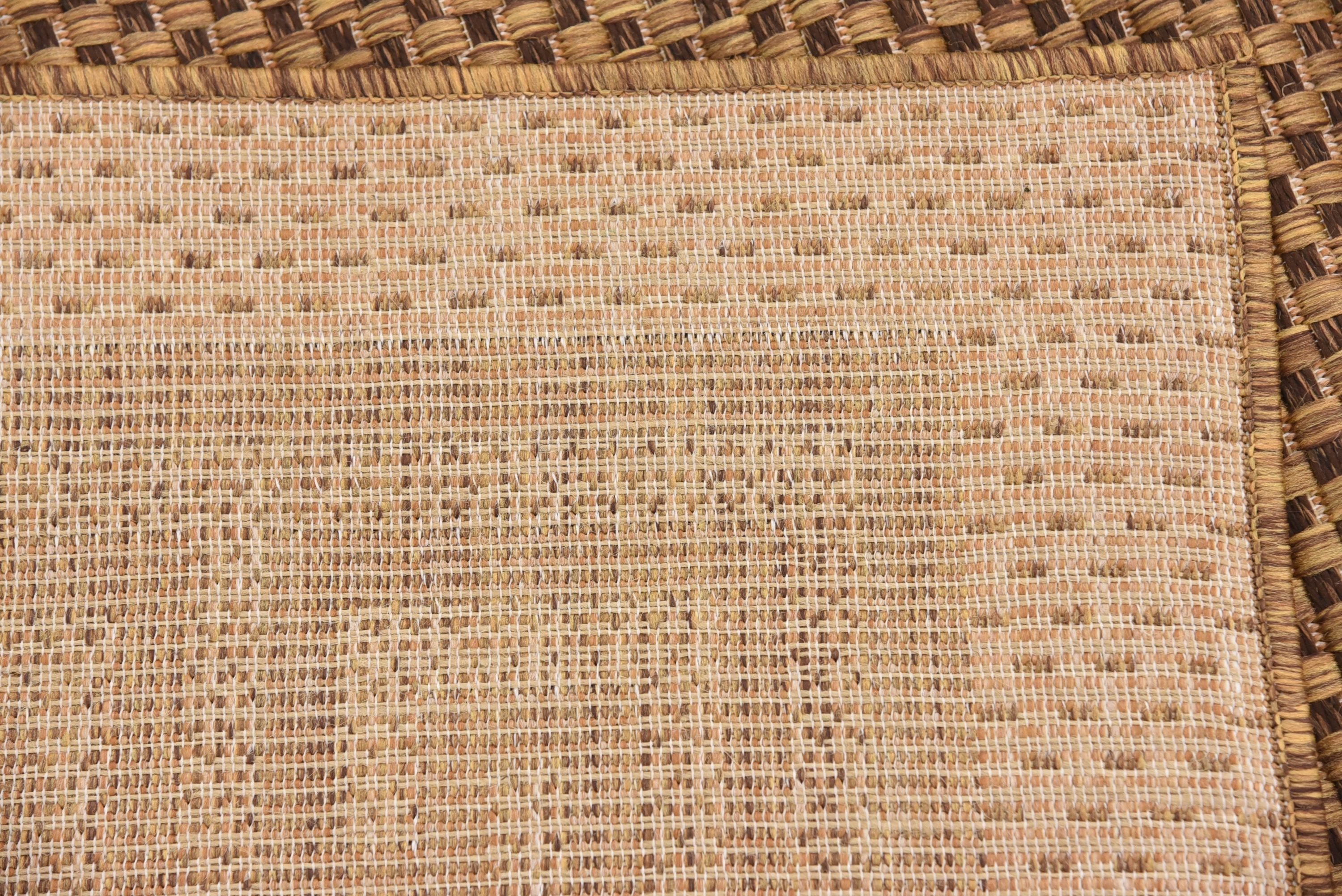 Gray Synthetic Square Washable Reversible Outdoor Rug