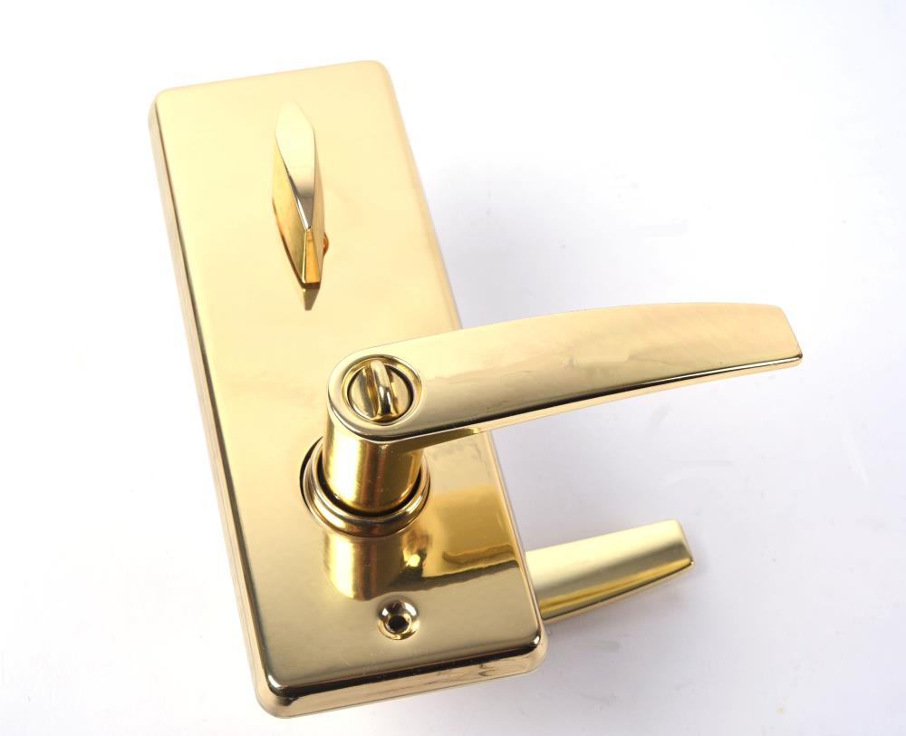 Premier Lock Polished Brass Universal Interior Hall/Closet Keyed Entry Door  Handle