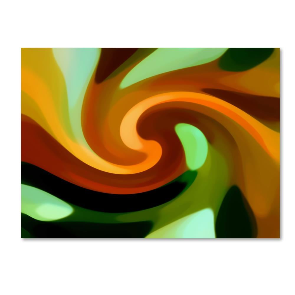 Trademark Fine Art AV0180-C3547GG Framed 35-in H x 47-in W Abstract Print on Canvas