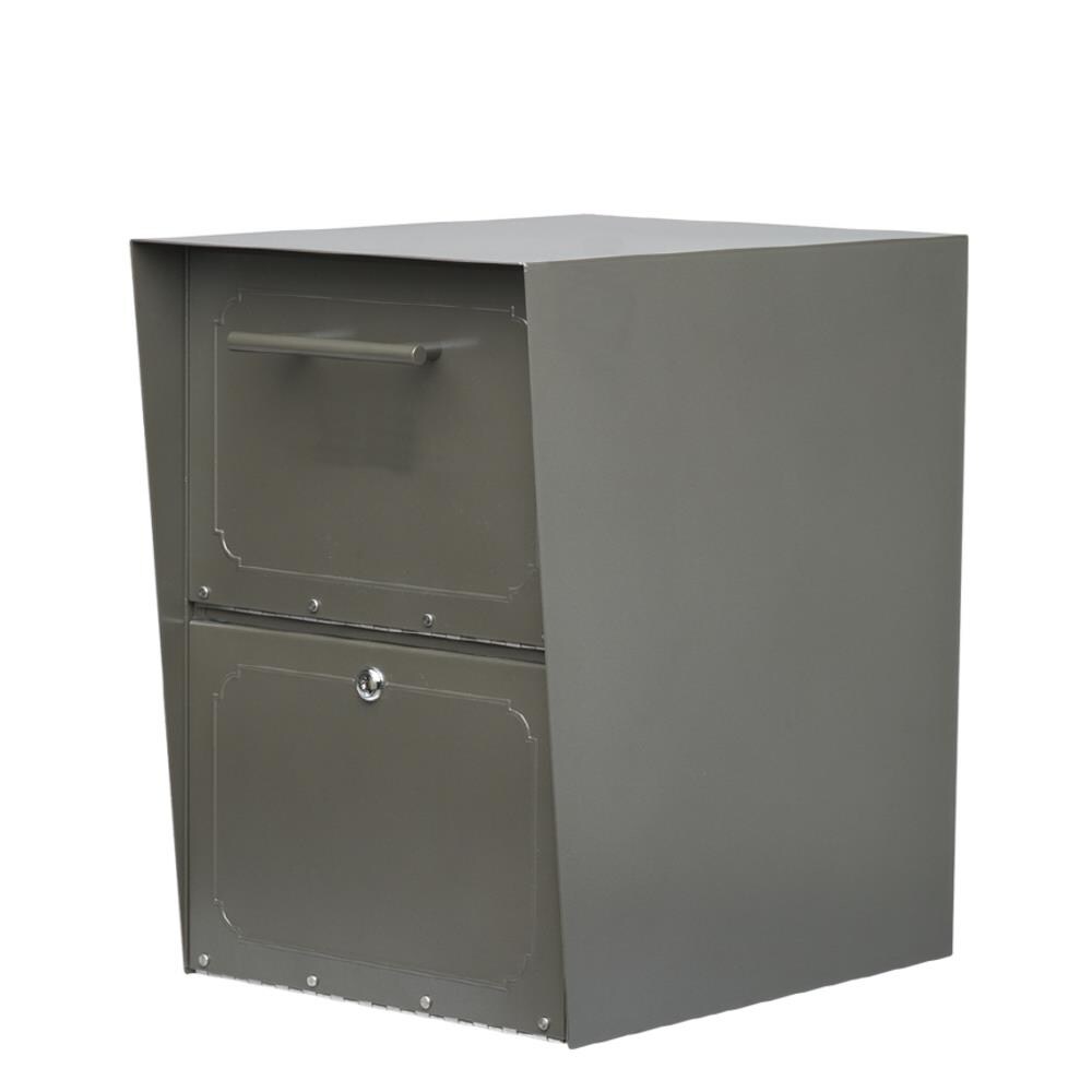 Architectural Mailboxes 5103Z Post Mount Bronze Metal Extra Large Lockable Mailbox