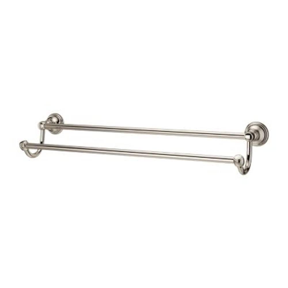 Pfister BTB-TB2D Tisbury 24-in double Polished Nickel Wall mount Double Towel Bar