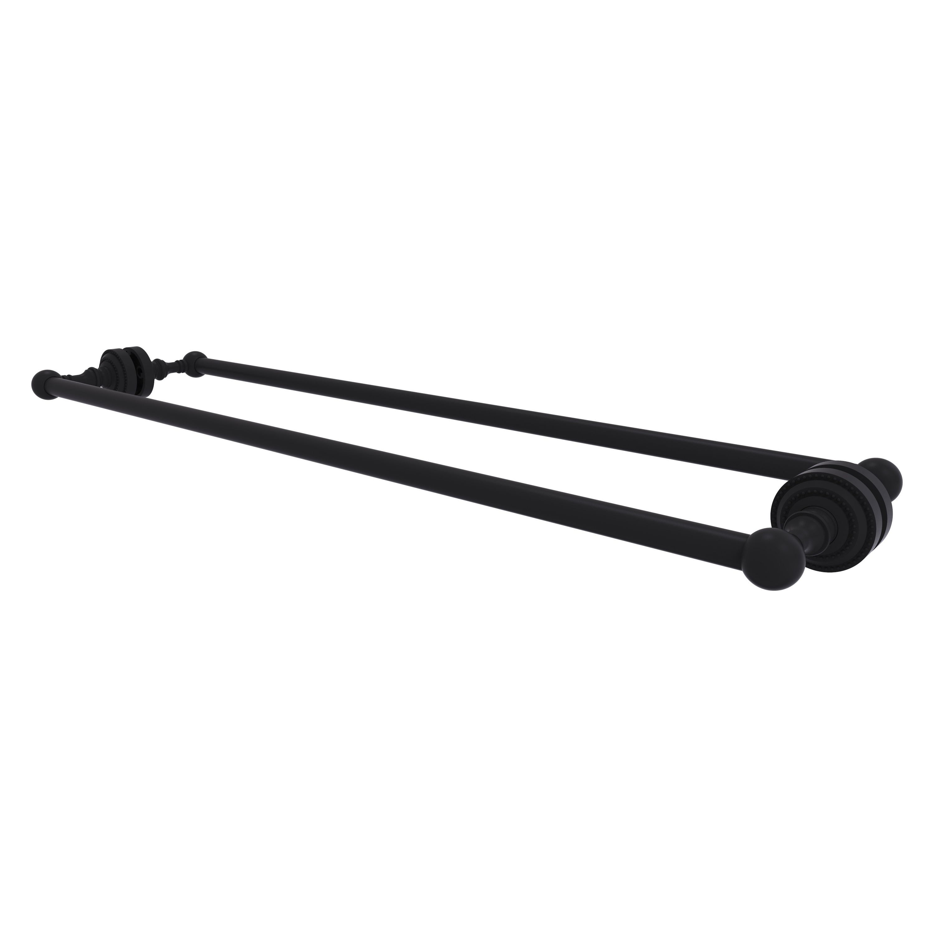 Allied Brass DT-41-BB-30-BKM Dottingham 30-in double Matte Black Wall mount Double Towel Bar