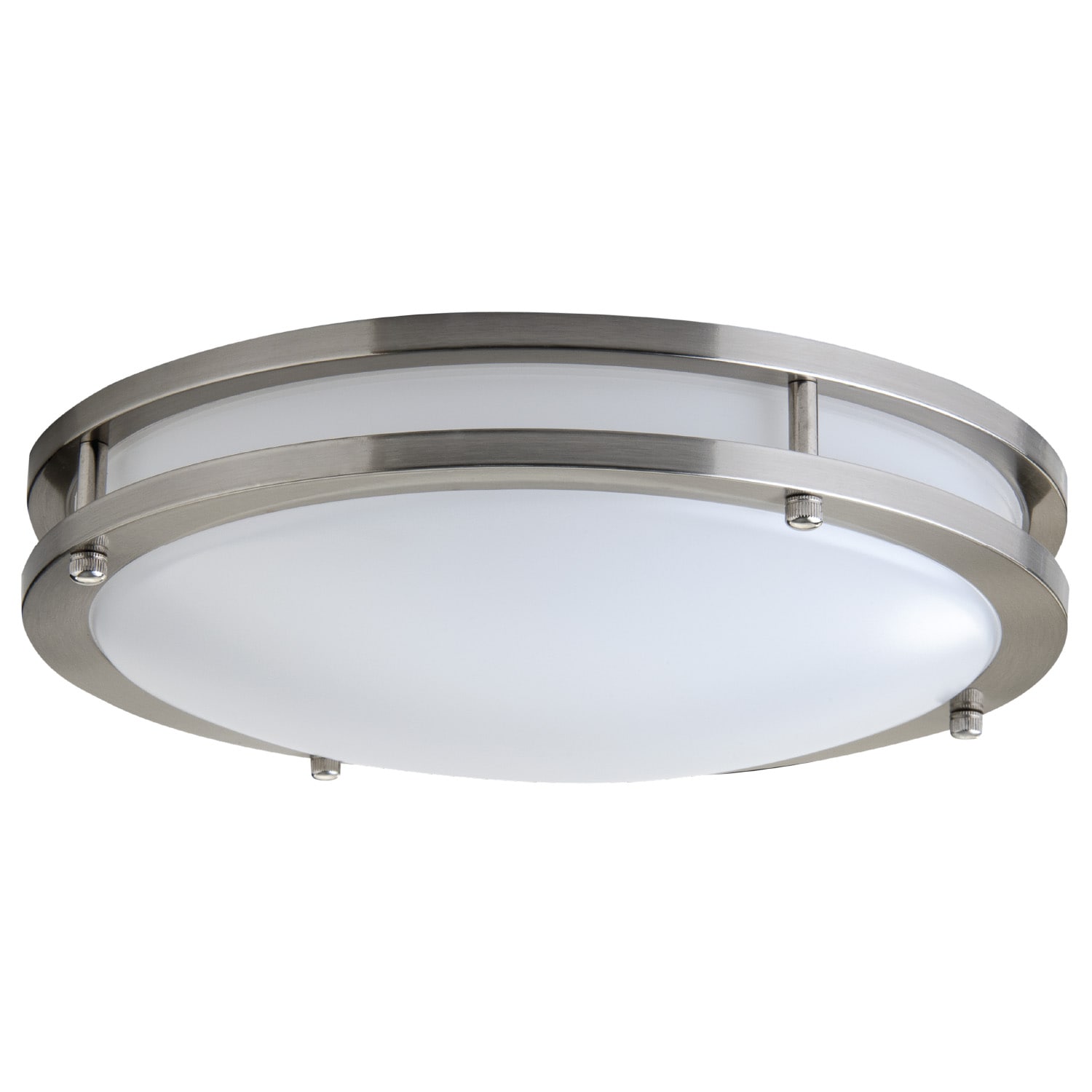 GE LED+ Motion 12.75-in Stainless Steel LED Flush Mount Light in the ...