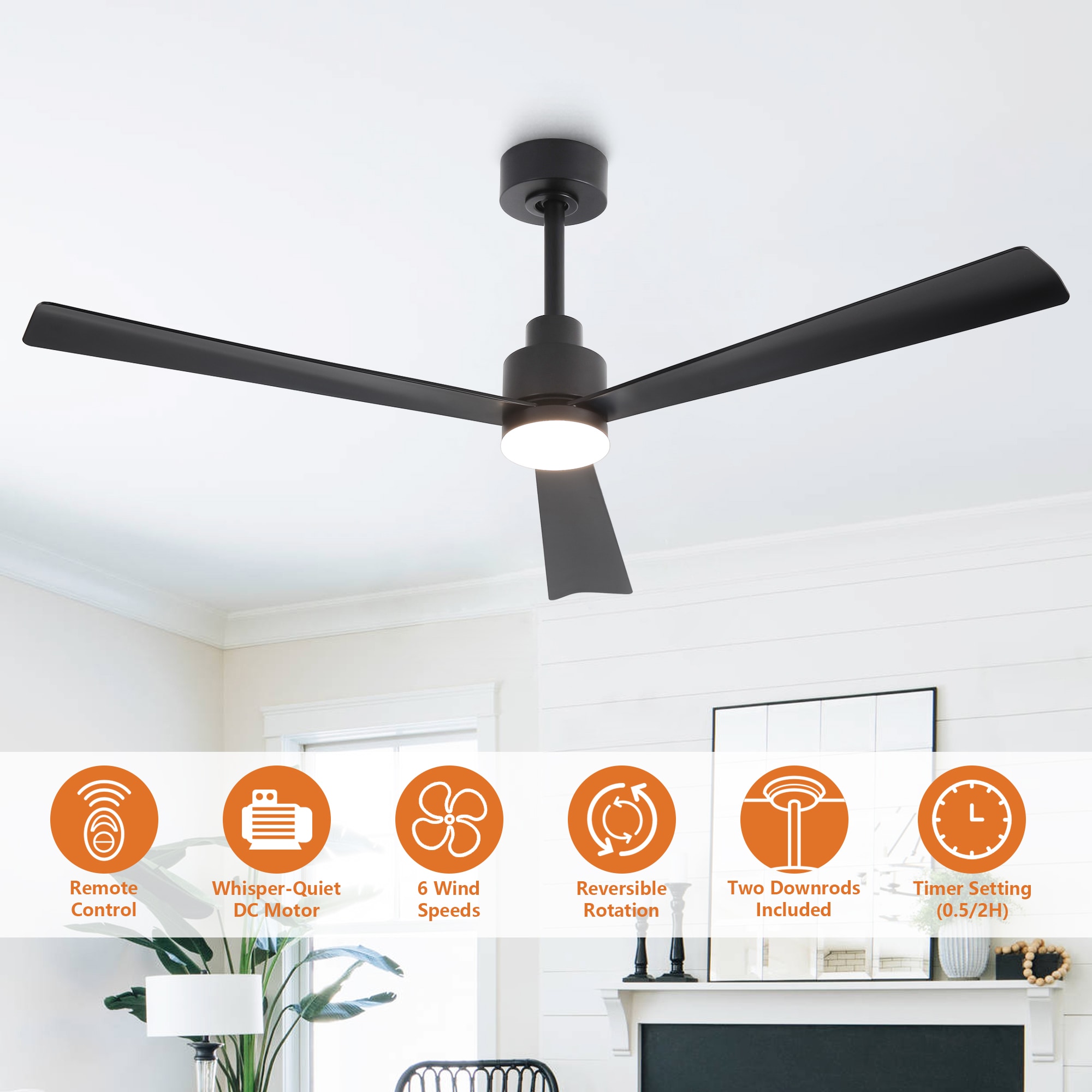 Parrot Uncle F6014BK Ceiling-Fans - View #5