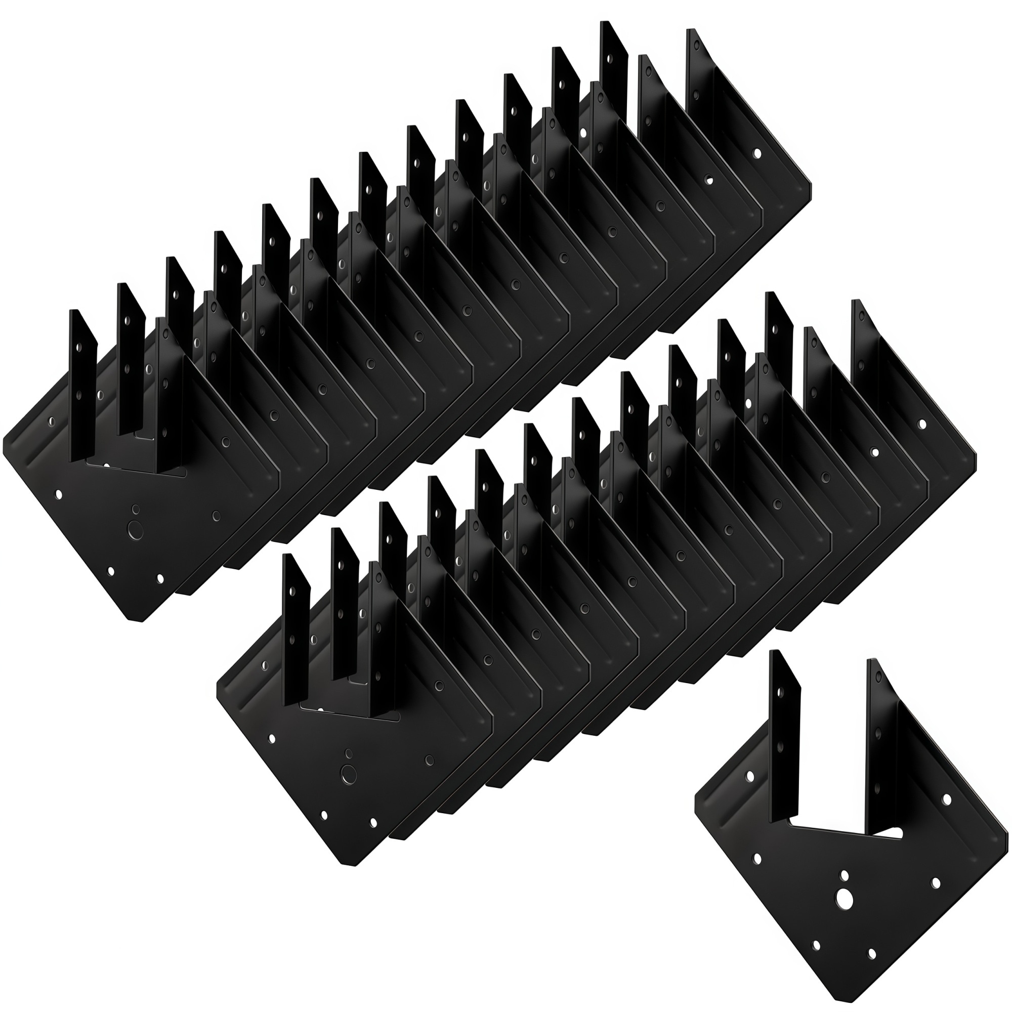 Numhew 24 Pack Heavy Duty Black Carbon Steel Hurricane Ties For Rafters #NHLYNN43818