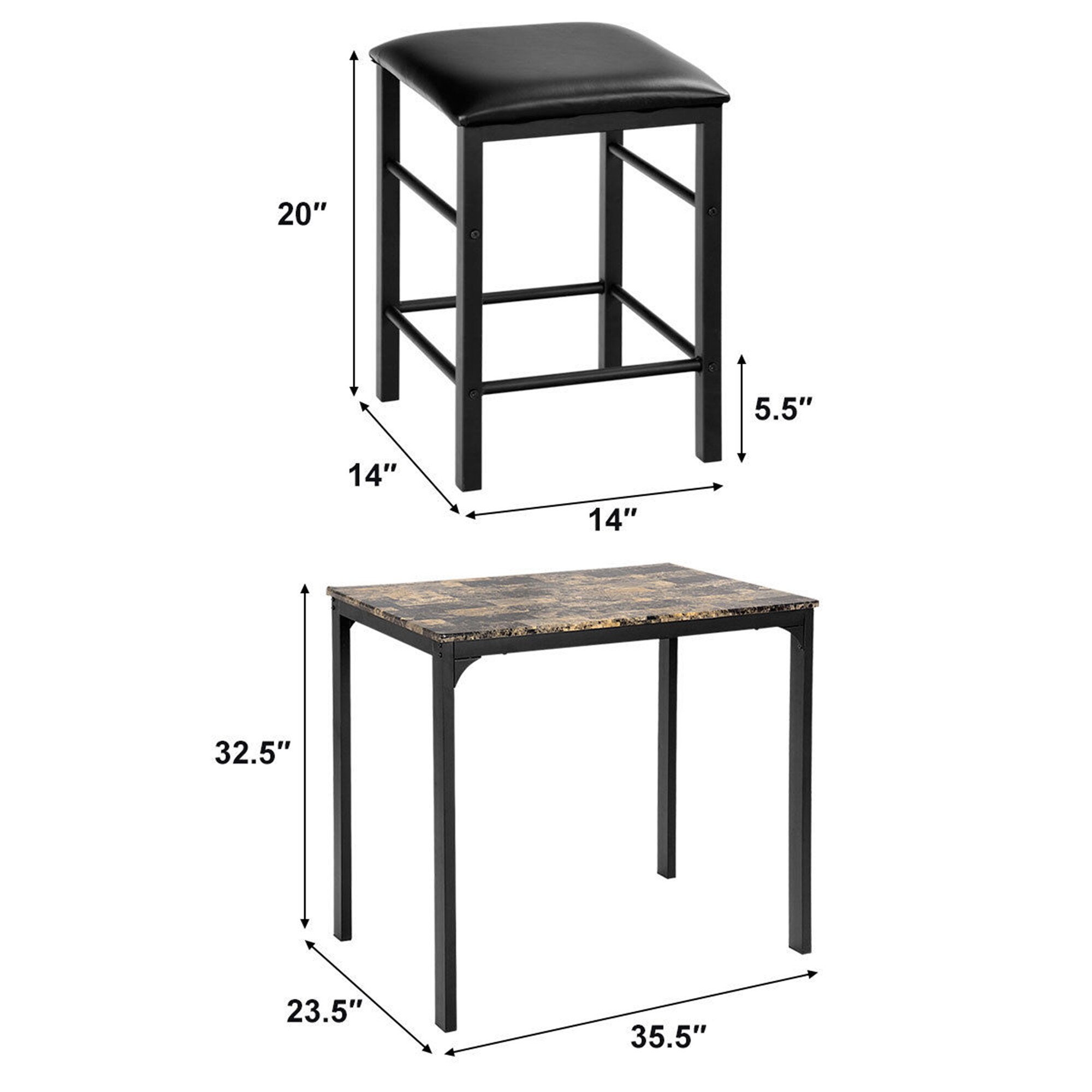 Costway HW52206 Dining-Sets - View #2