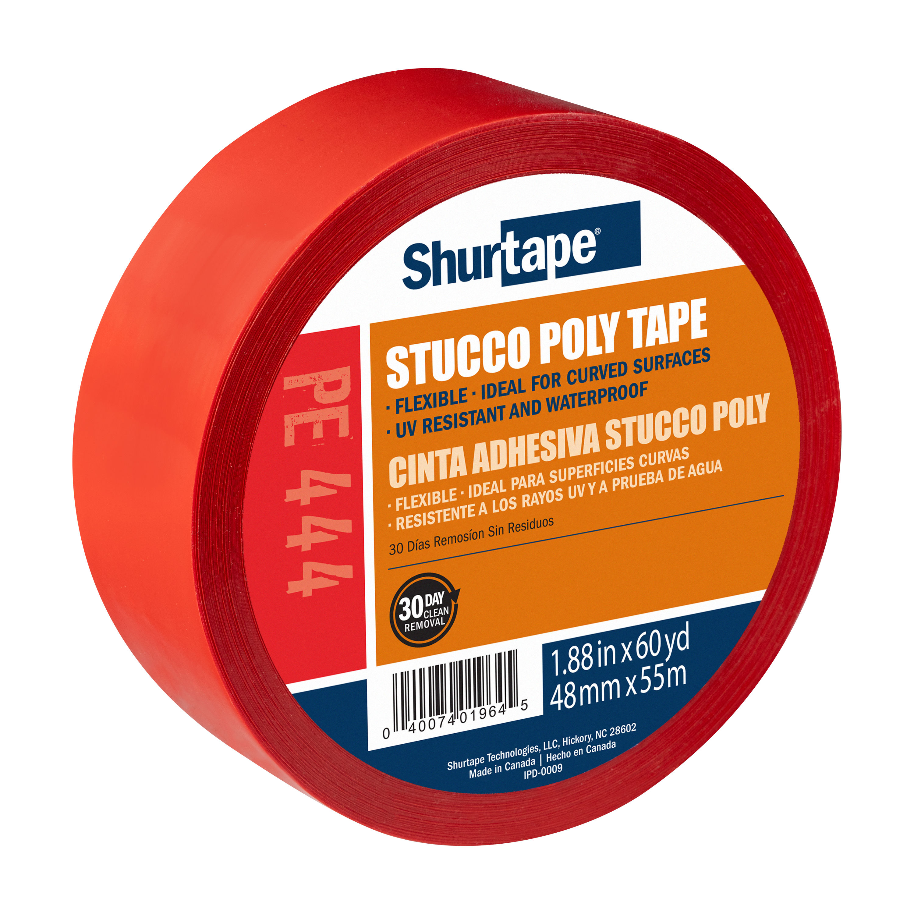 Red Stucco Tape, Case of 24 Rolls, 2 inch x 60 Yards, UV Resistant  Polyethylene Tape (PE Tape)