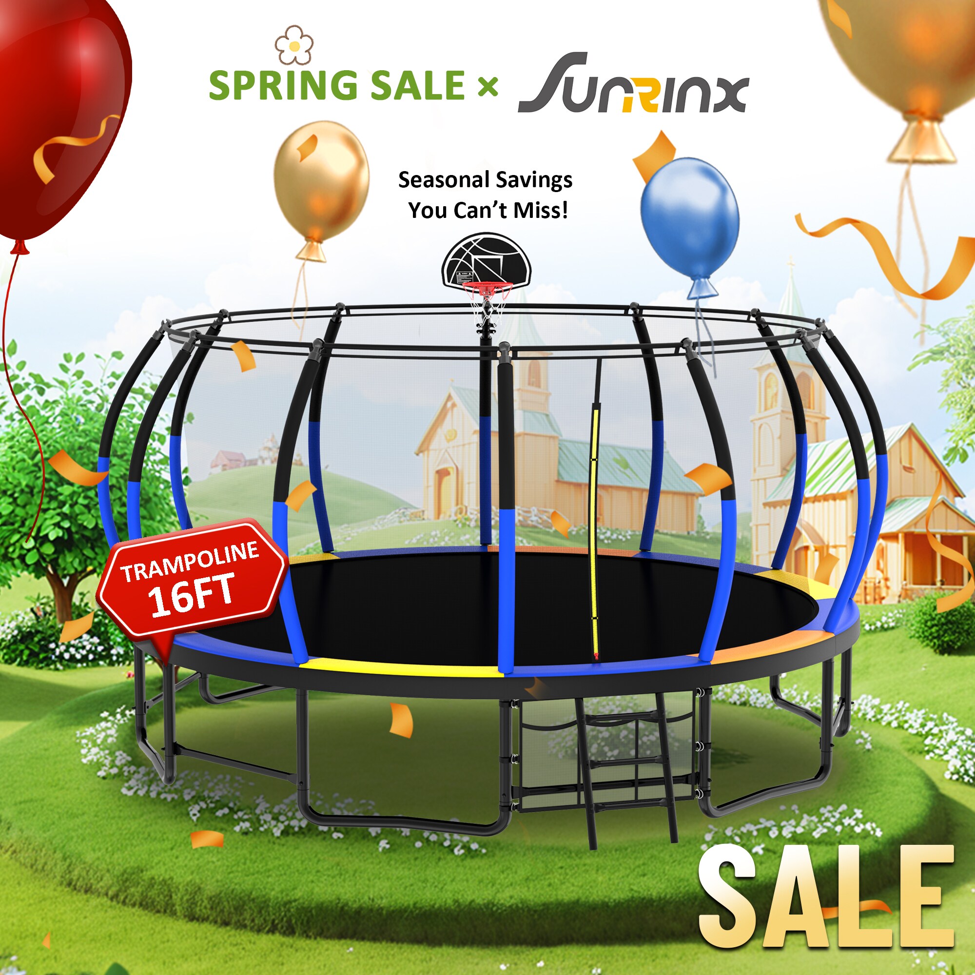 Sunrinx MG8-TP-4 16-ft Round Backyard in Multiple colors/finishes