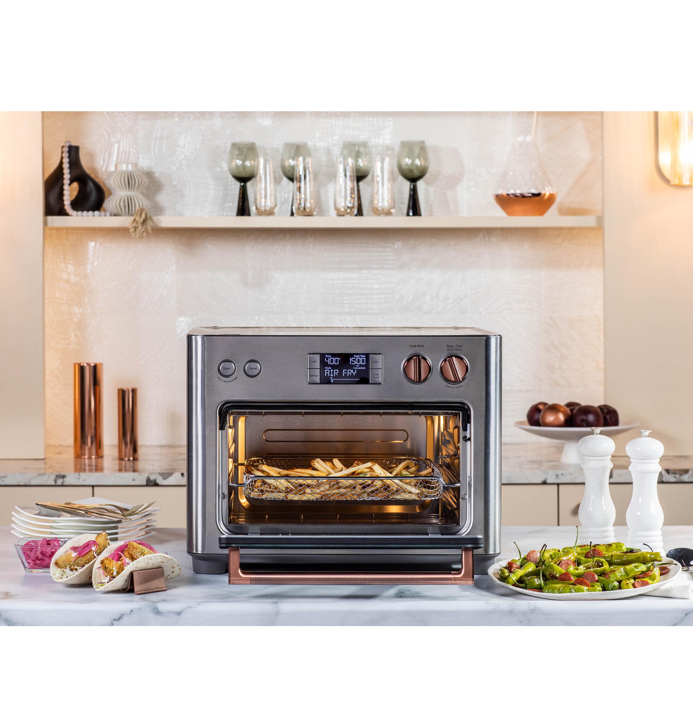 Stainless Steel Countertop Toaster Oven with Air Fry