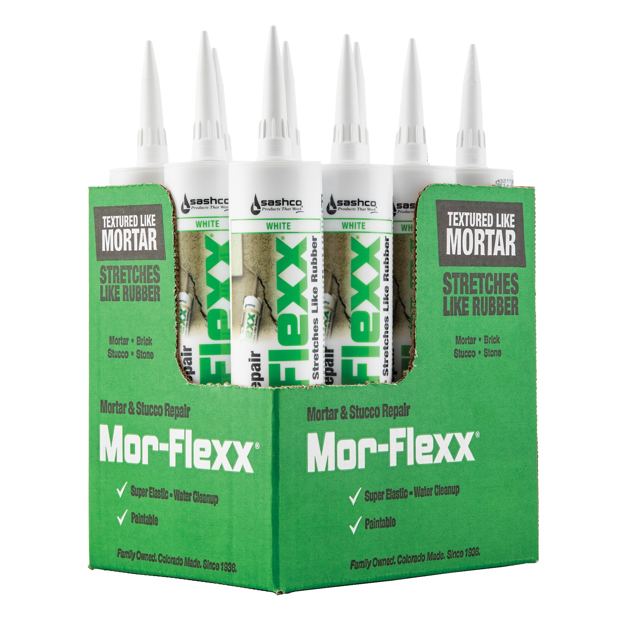 Sashco Mor-Flexx 12 -Pack 10.5-oz Exterior specialty White Paintable Latex Caulk