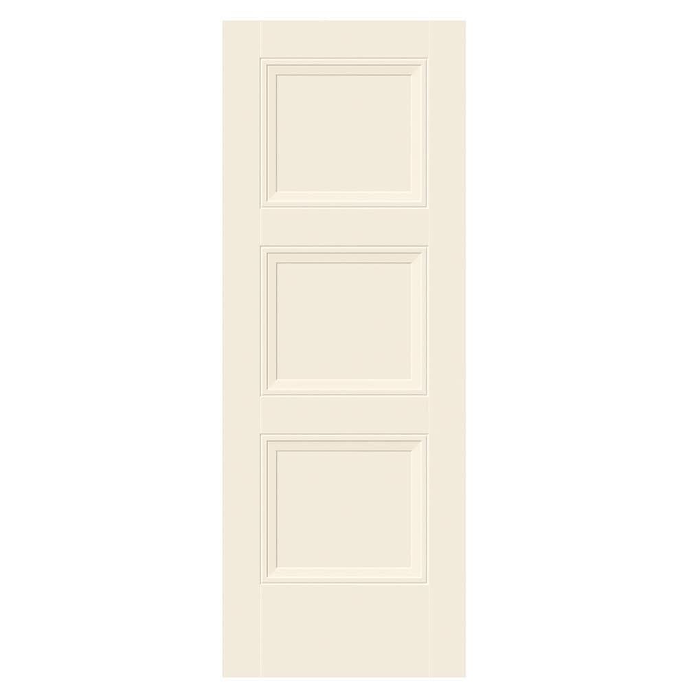 Masonite 1573234 Livingston 30-in x 80-in Moonglow 3-panel square Smooth Solid core Prefinished Molded composite Slab Door