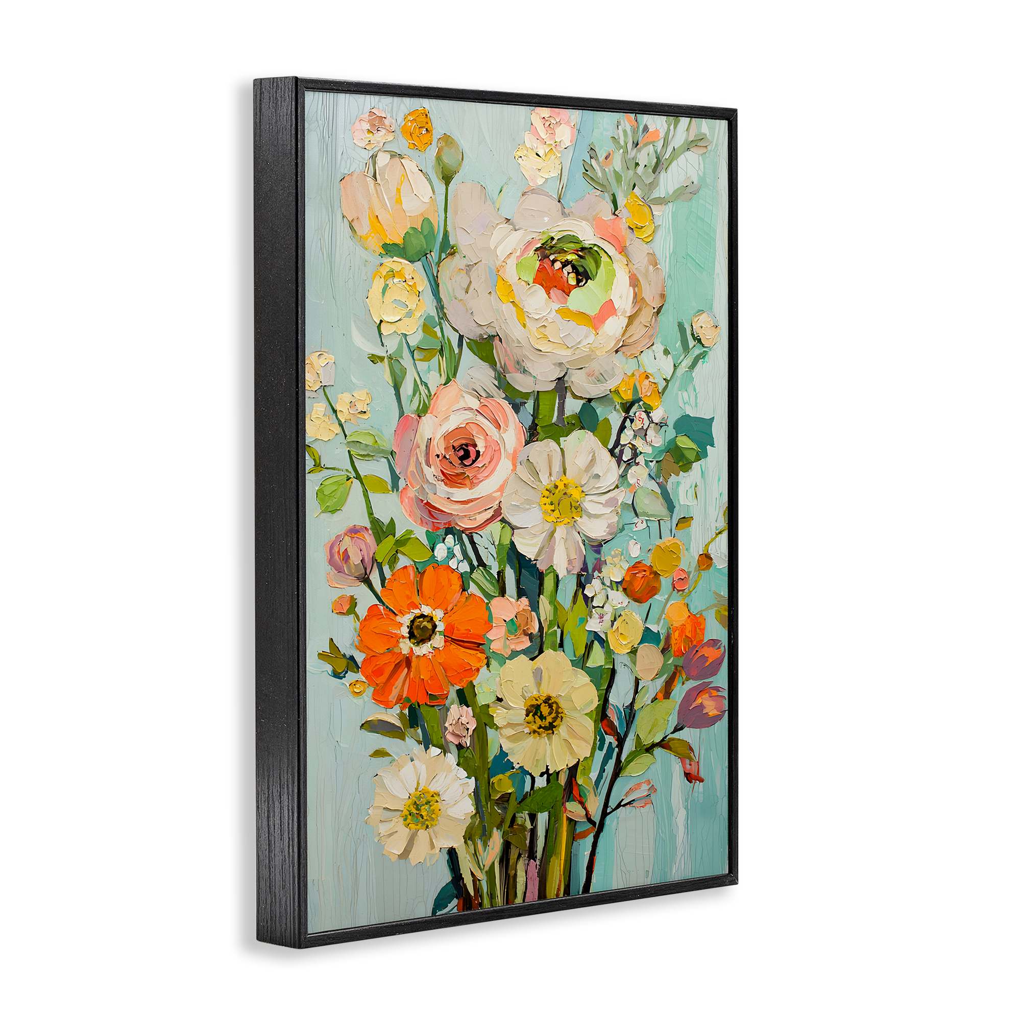 Stupell Industries Flowers On A Whim Black Framed Giclee Art By ...